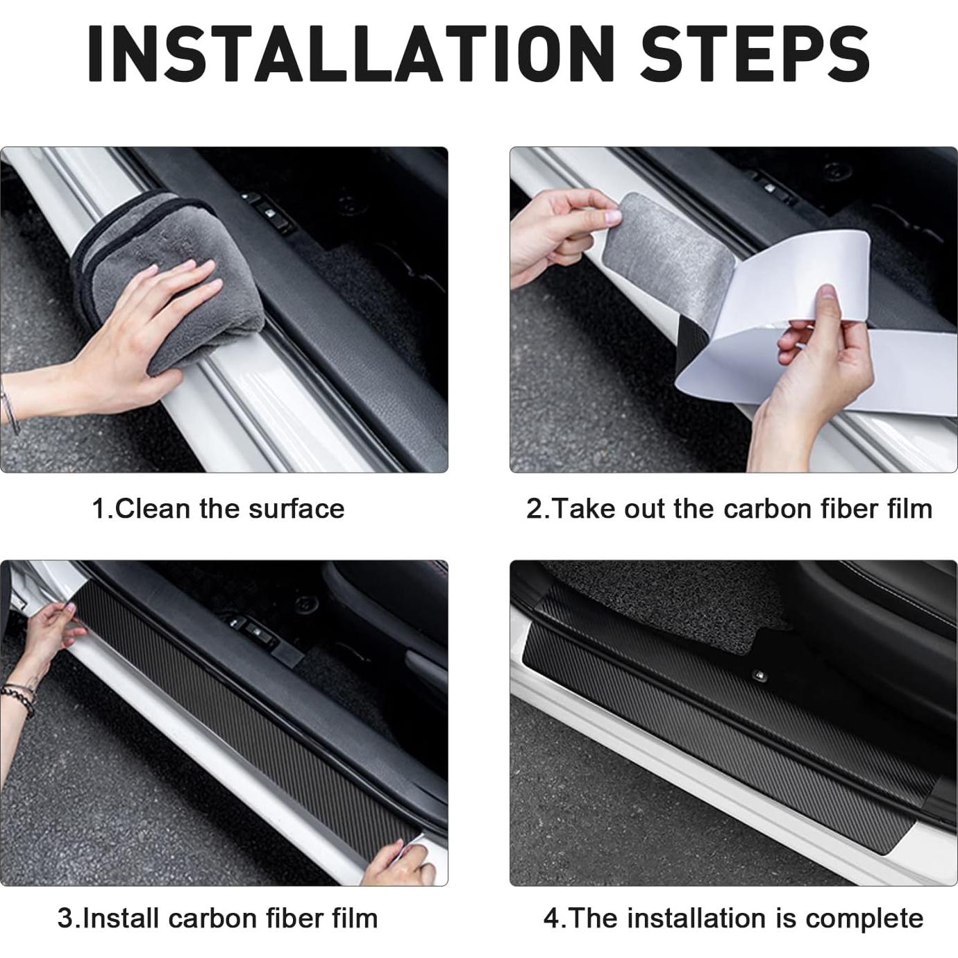 Protectores de Umbral de Puerta MOCHENT para Toyota - 4 Pcs