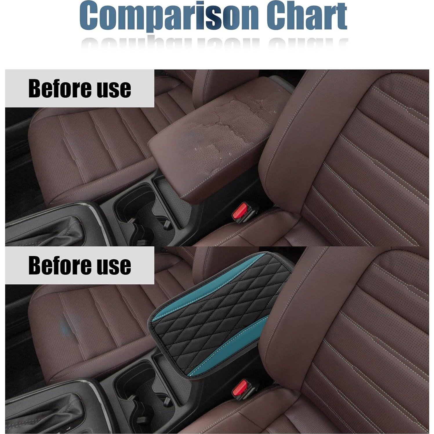 Cubierta de Consola Central Vrasly - Cuero Impermeable Verde 19x32cm