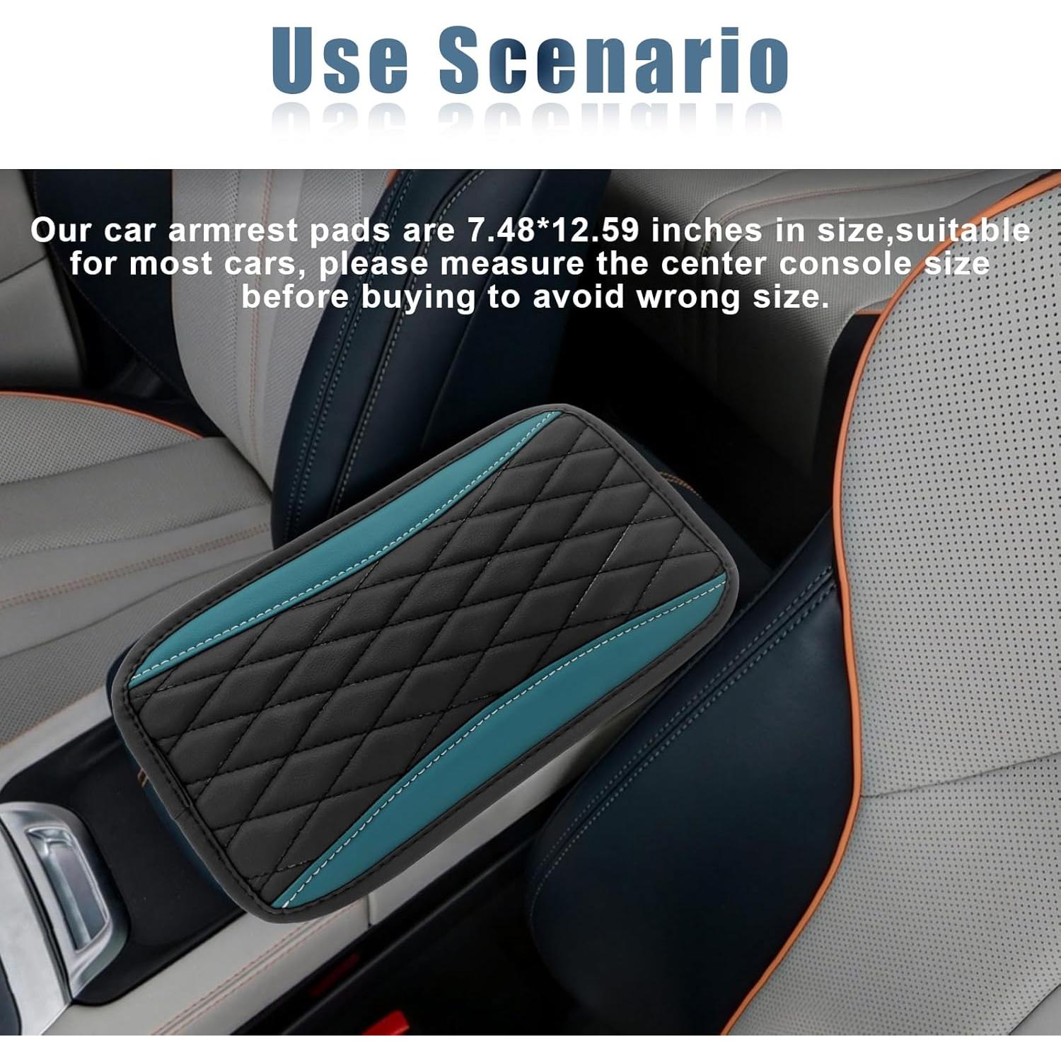 Cubierta de Consola Central Vrasly - Cuero Impermeable Verde 19x32cm