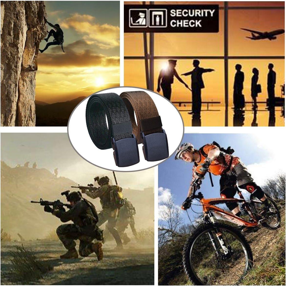 Paquete 2 Cinturones Nylon Hombres Sin Metal 71-162 cm