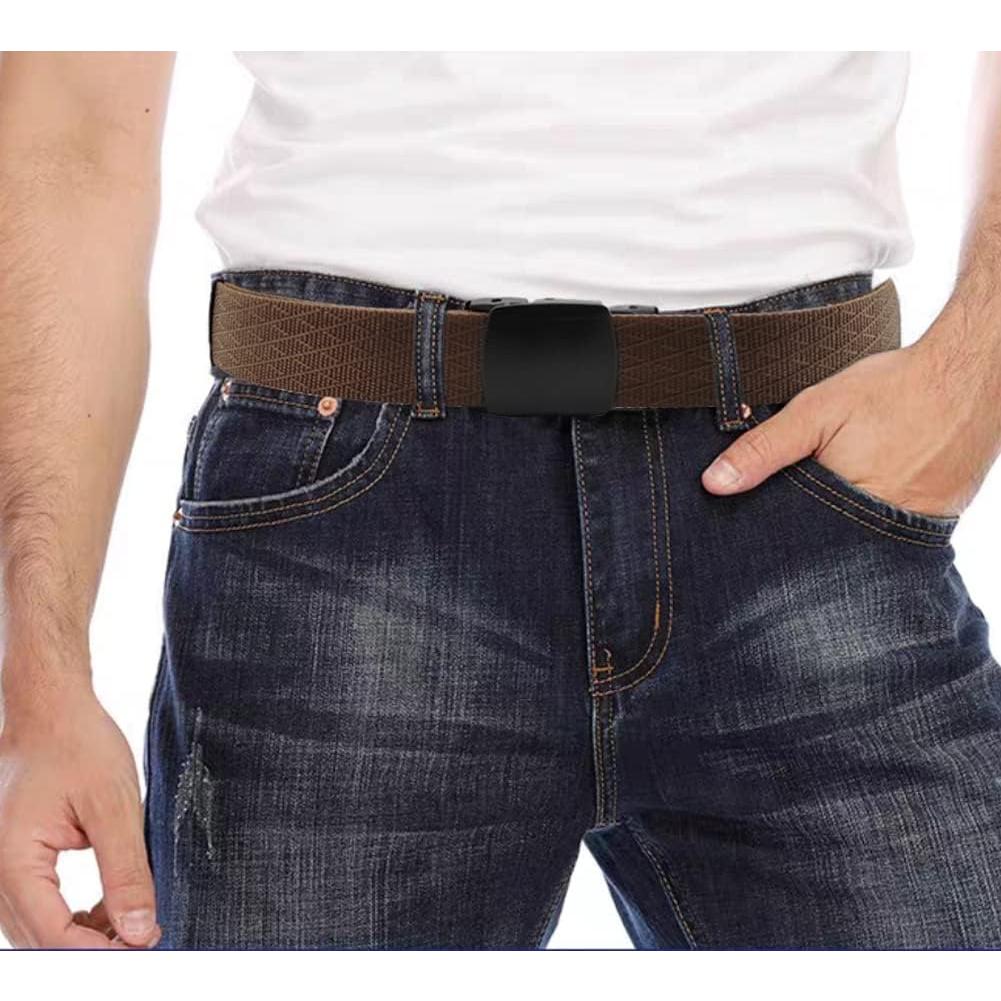Paquete 2 Cinturones Nylon Hombres Sin Metal 71-162 cm