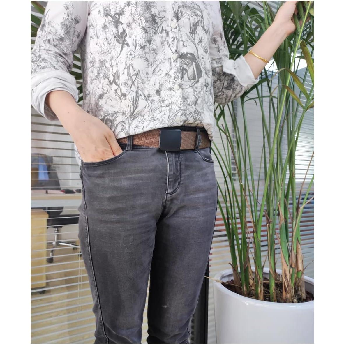 Paquete 2 Cinturones Nylon Hombres Sin Metal 71-162 cm