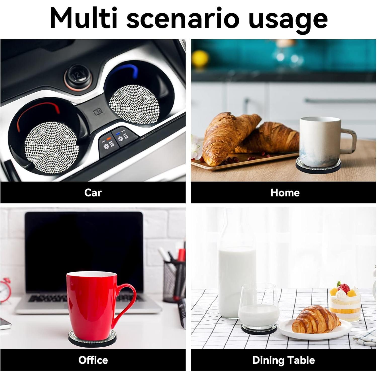 Soportes para Vasos SINGARO 2PCS Antideslizantes Brillantes