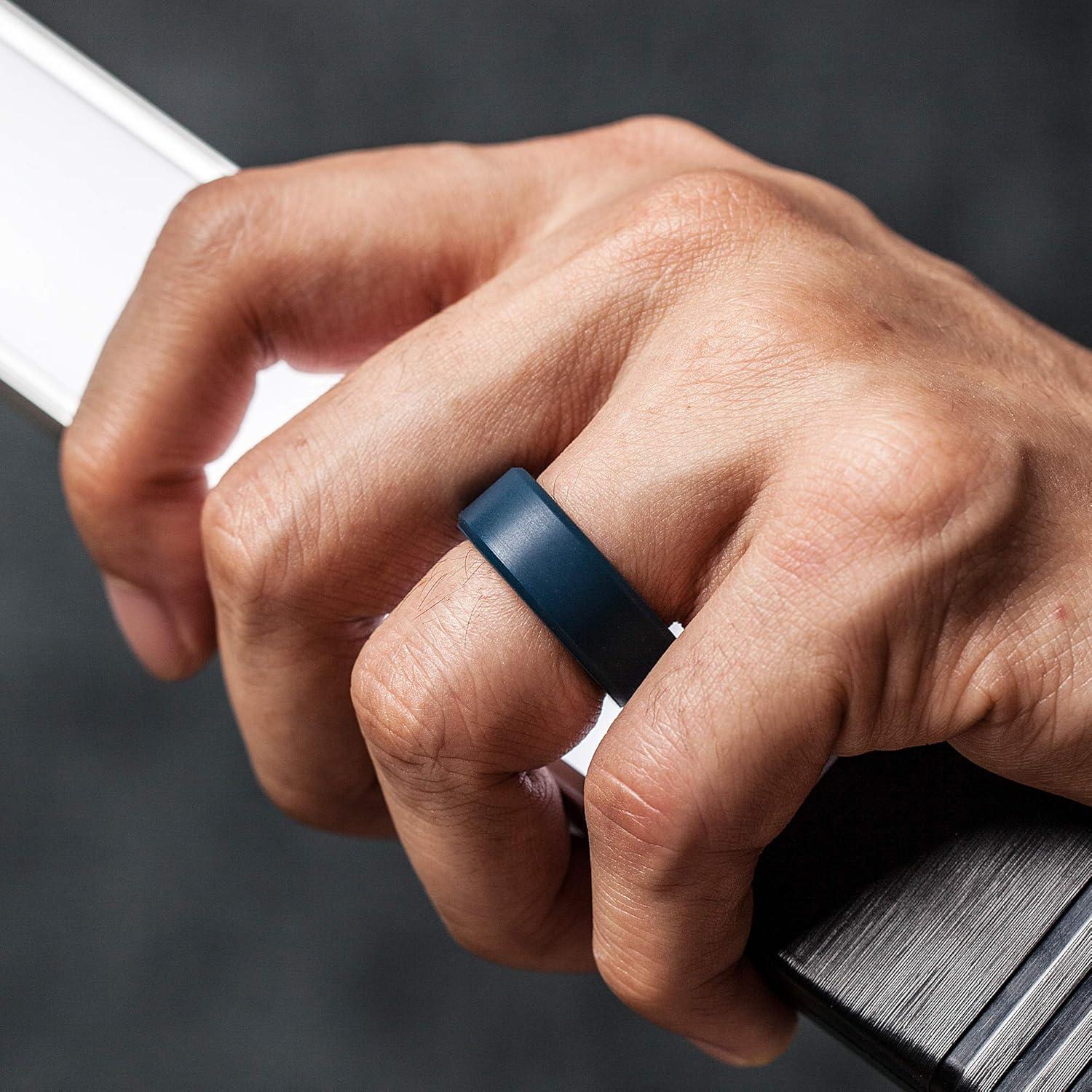 Anillos de Silicona ThunderFit para Hombres - 9.8mm Ancho