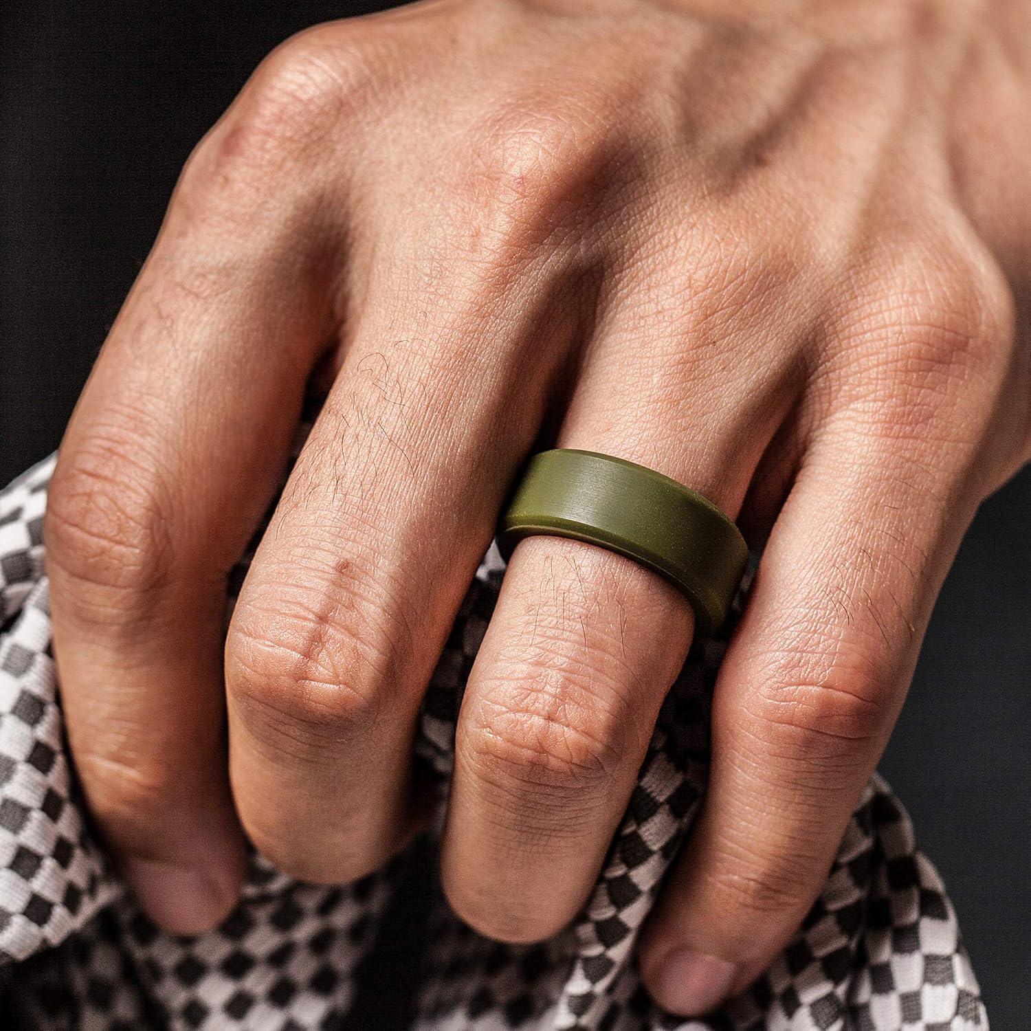 Anillos de Silicona ThunderFit para Hombres - 9.8mm Ancho