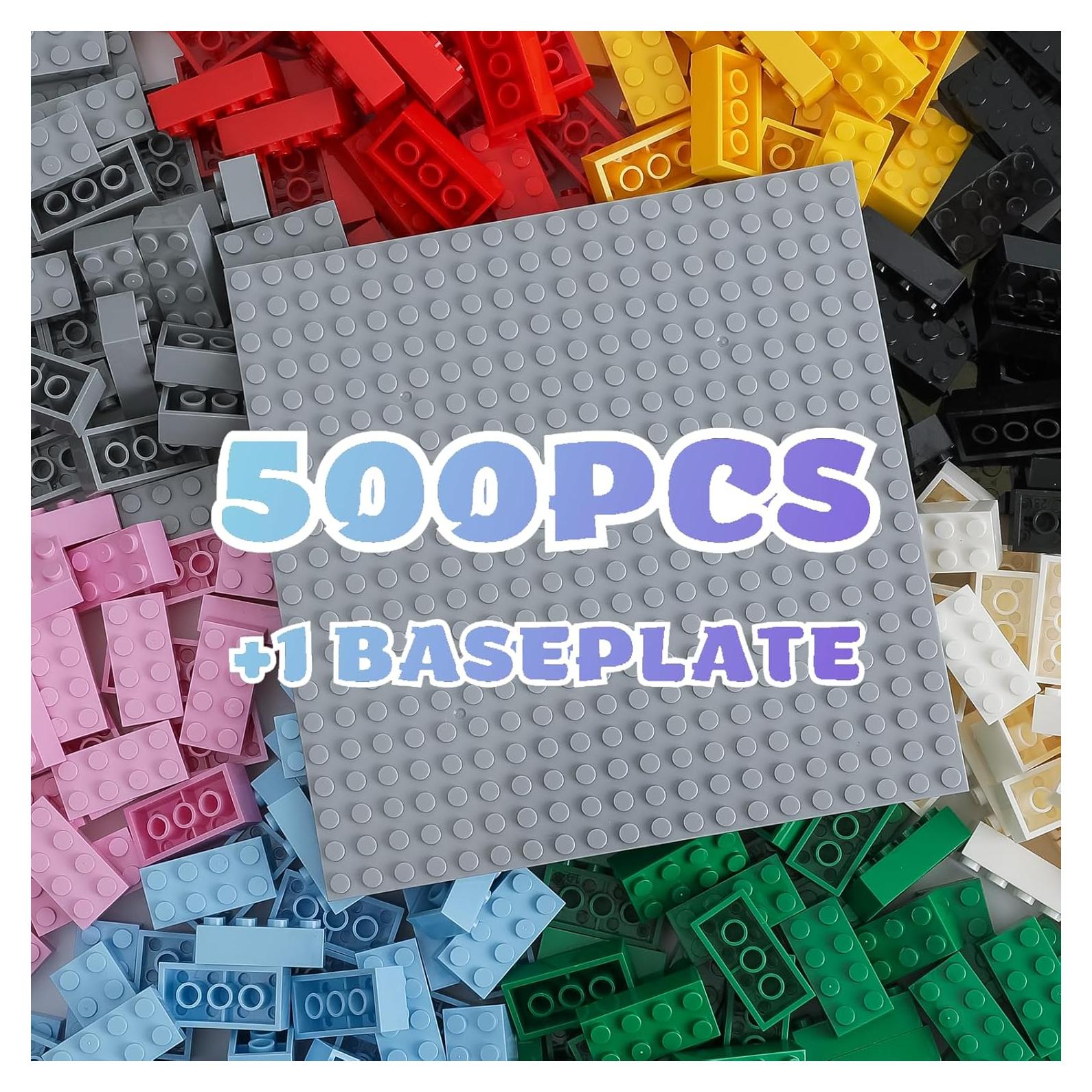 Bloques de Construcción 2x4 HUIZDQ 500 Piezas Multicolor