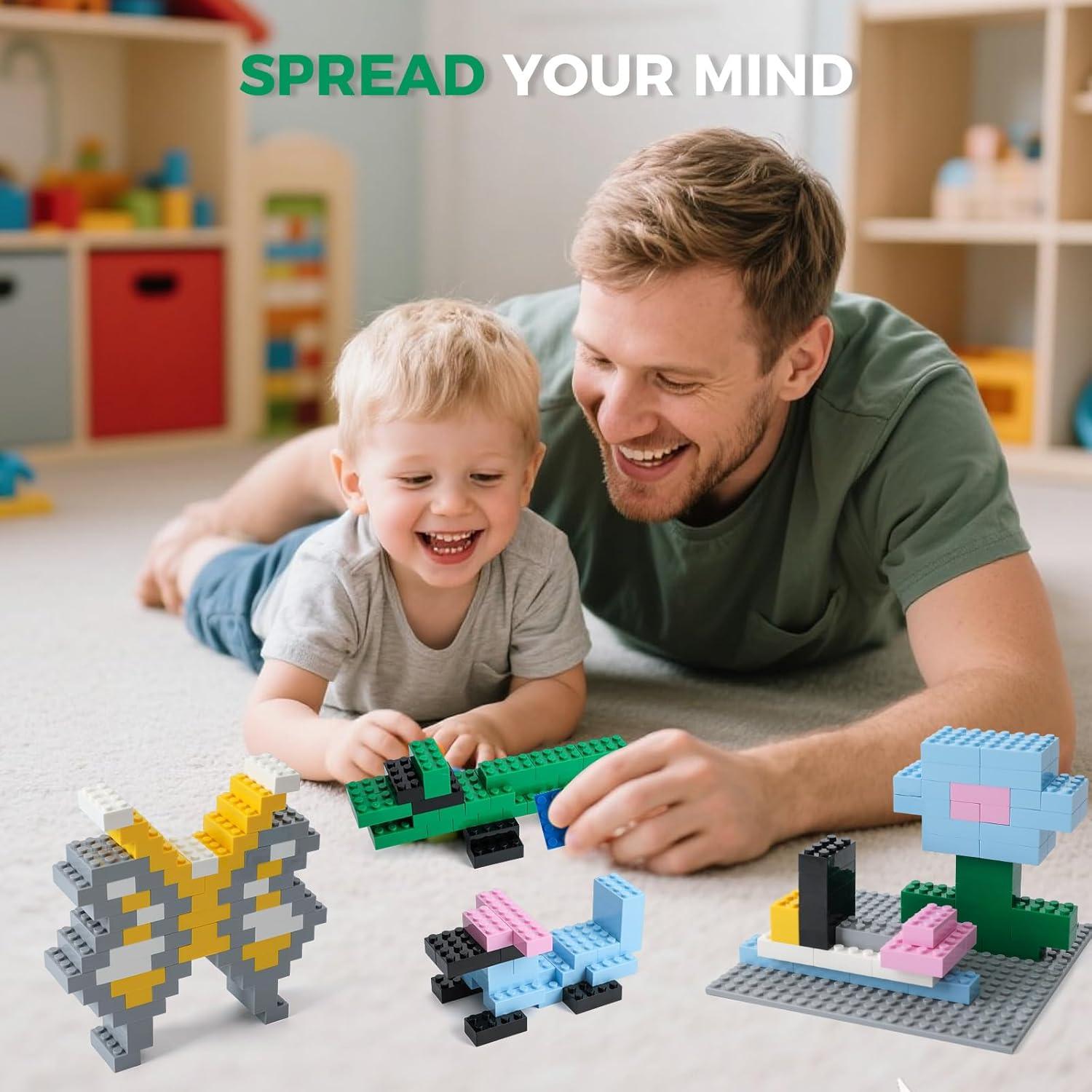 Bloques de Construcción 2x4 HUIZDQ 500 Piezas Multicolor