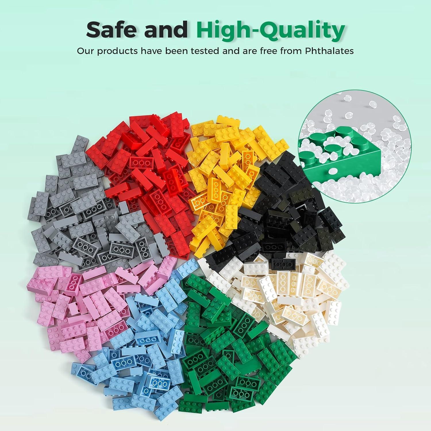 Bloques de Construcción 2x4 HUIZDQ 500 Piezas Multicolor