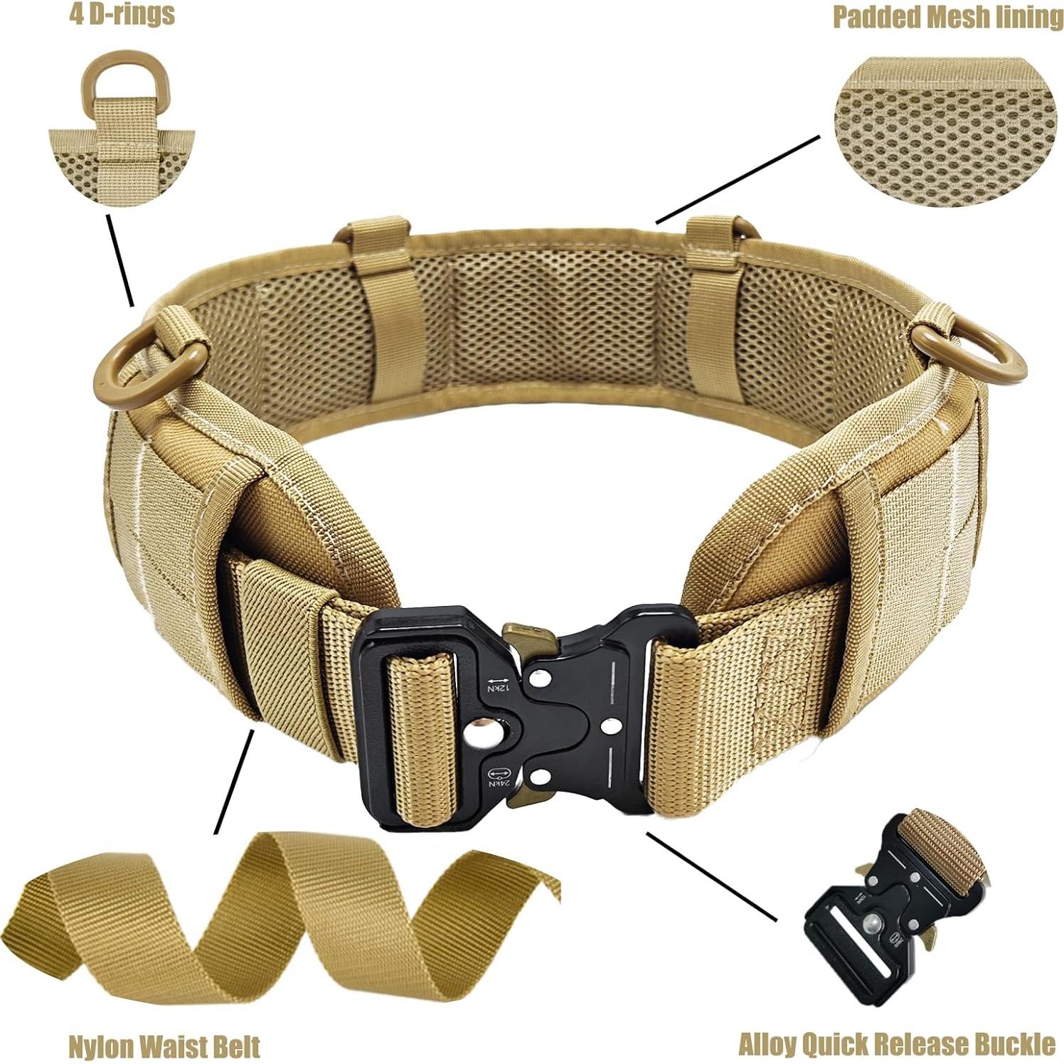 Cinturón Táctico YouchingWld Ajustable 81 a 112 cm Khaki