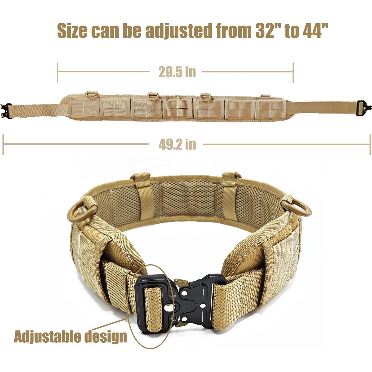 Cinturón Táctico YouchingWld Ajustable 81 a 112 cm Khaki