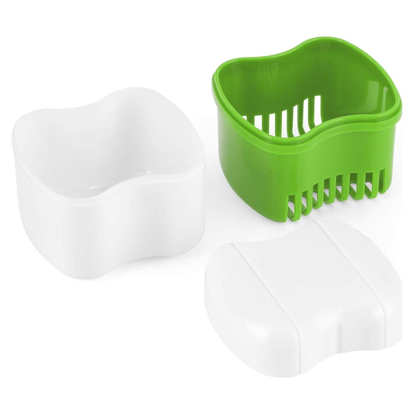 Caja de Baño para Dentaduras Annhua Verde Claro 10x8.6 cm