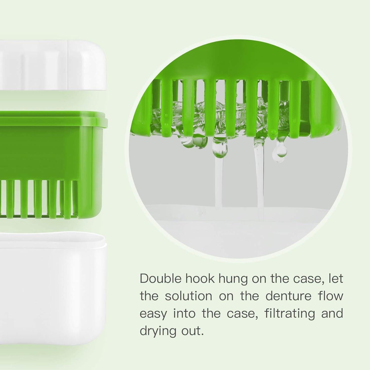 Caja de Baño para Dentaduras Annhua Verde Claro 10x8.6 cm