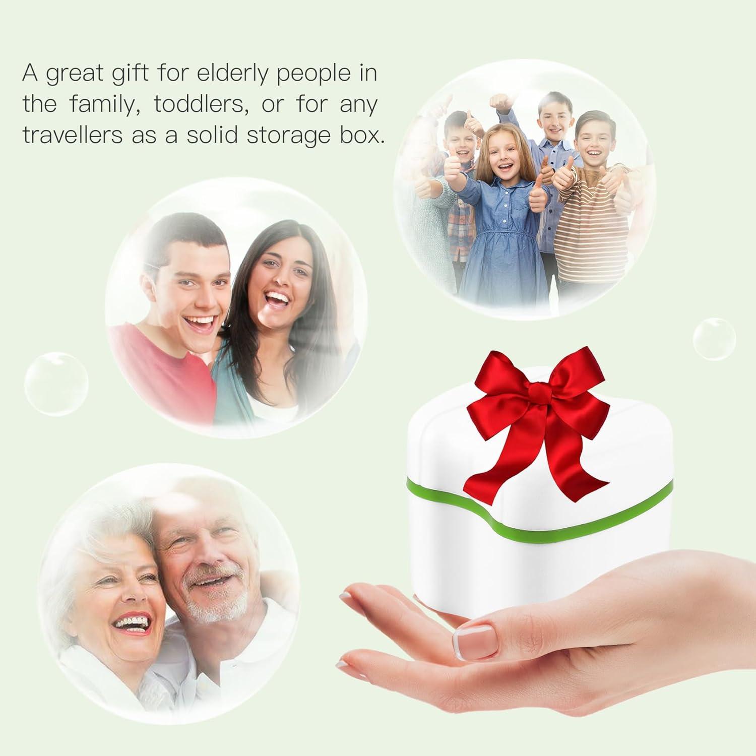 Caja de Baño para Dentaduras Annhua Verde Claro 10x8.6 cm