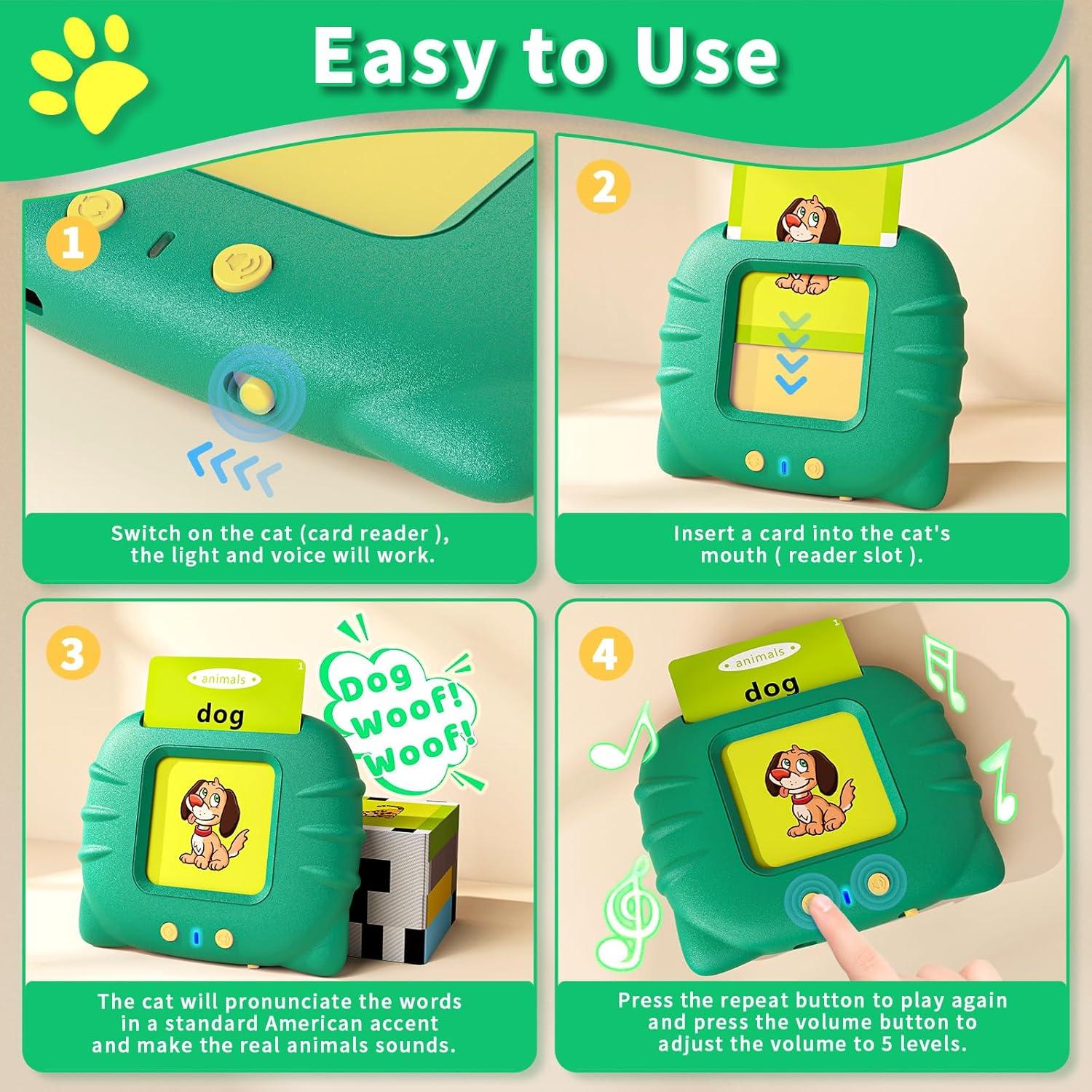 Tarjetas Flash Educativas Aullsaty para Niños 1-6 Años