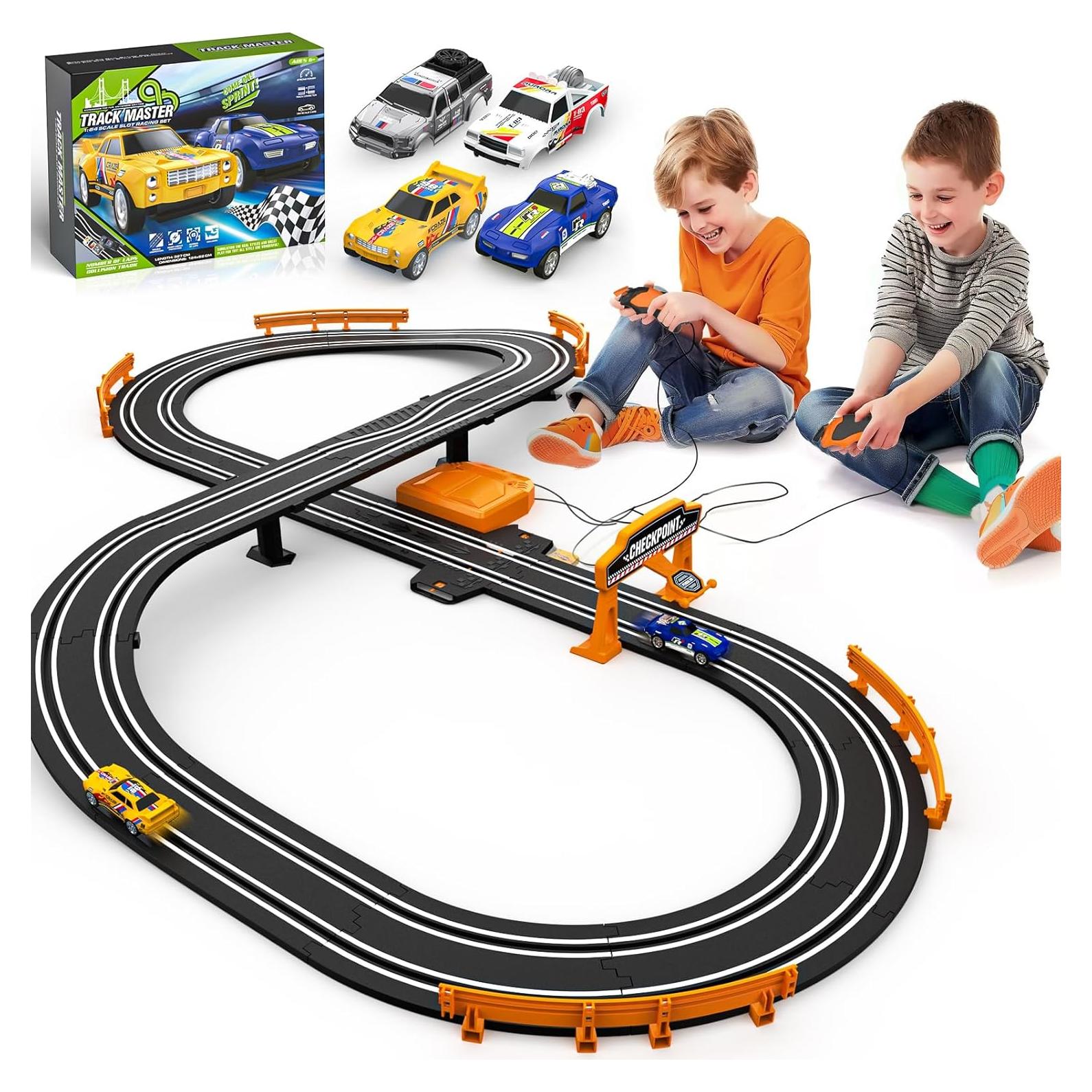 Pista de Carreras de Coches Slot Fedonak 3.35m Dual Alta Velocidad