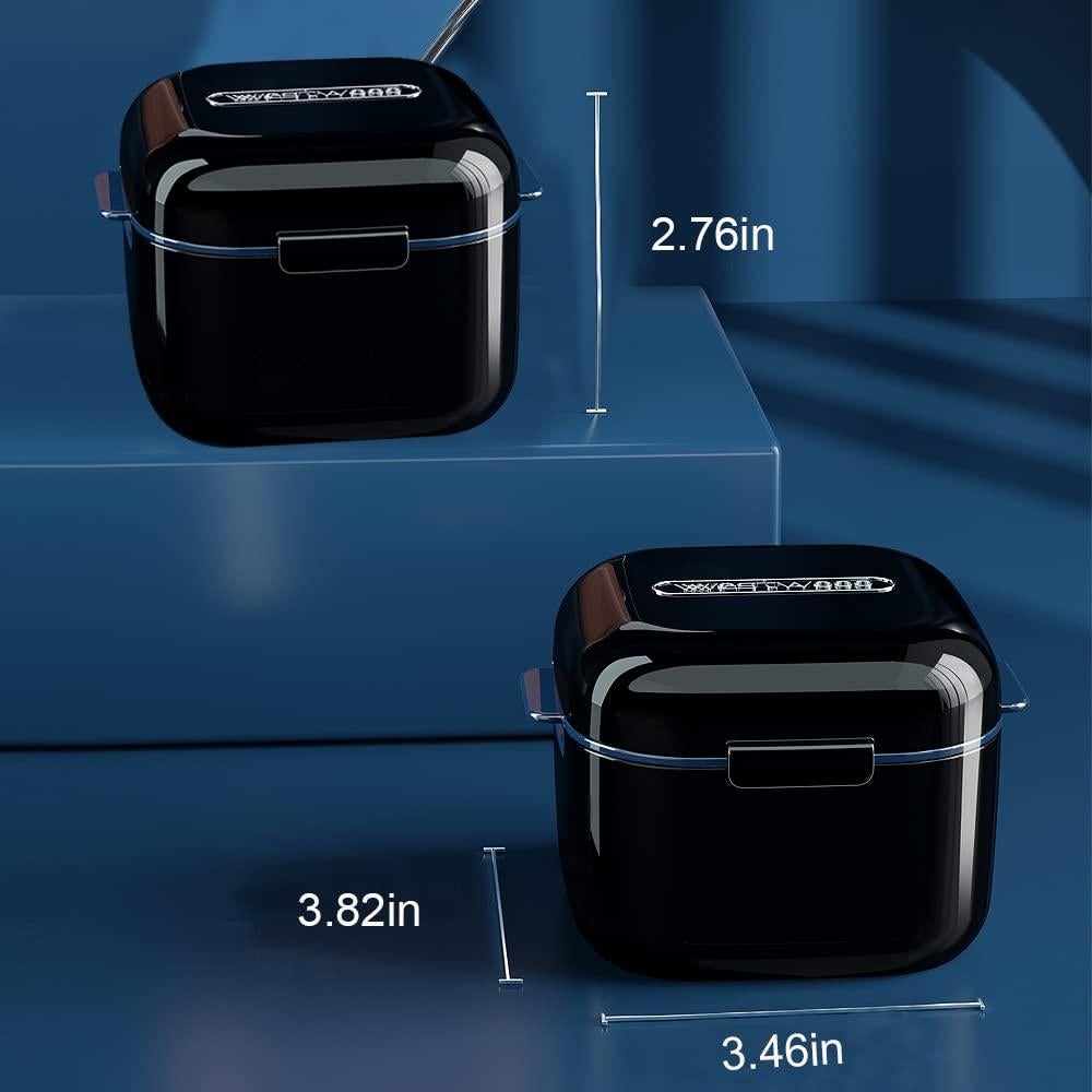 Taza para Dentaduras Whoobell Estuche Protector Bucal Negro