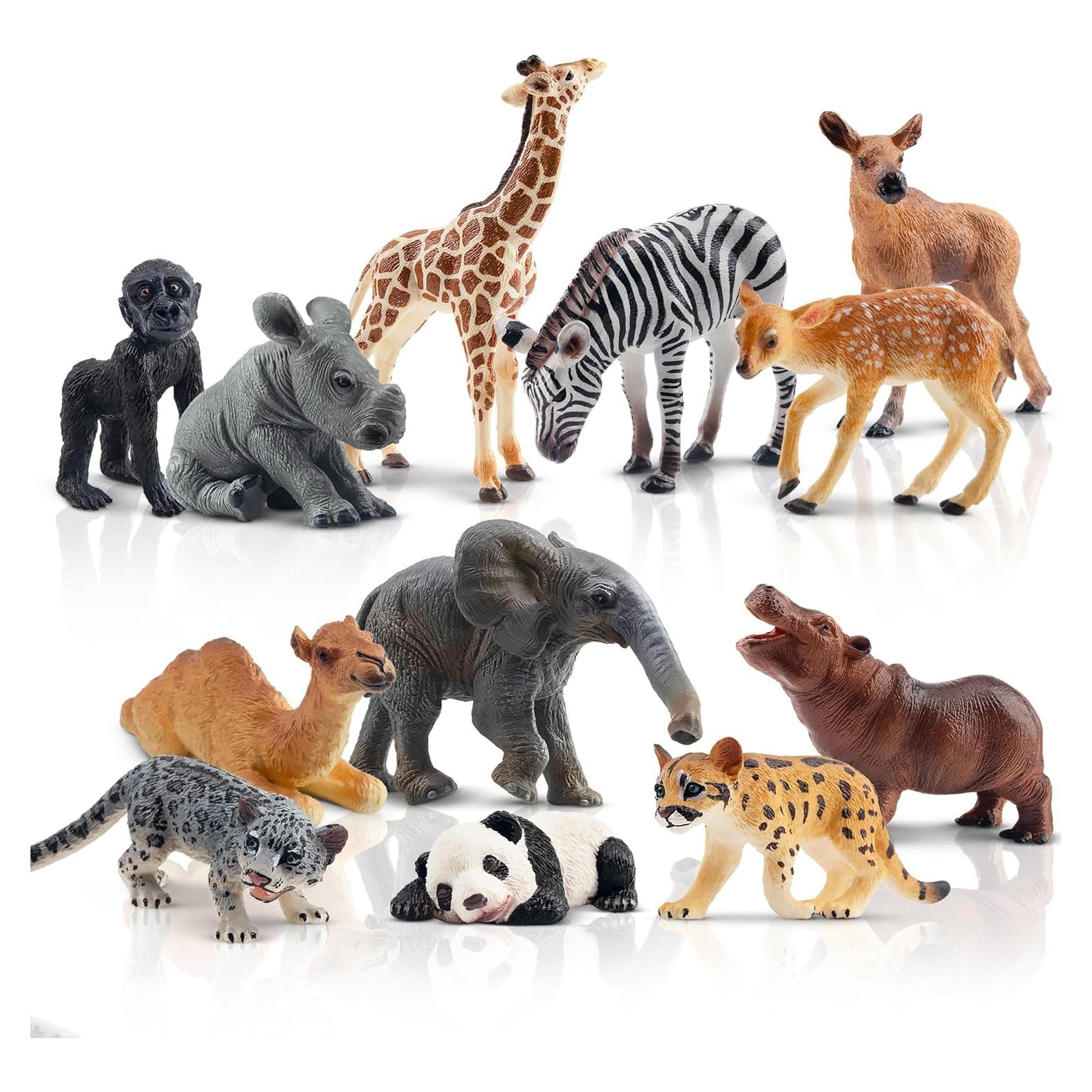 Figuras de Animales del Bosque Toymany - 12 Piezas Realistas