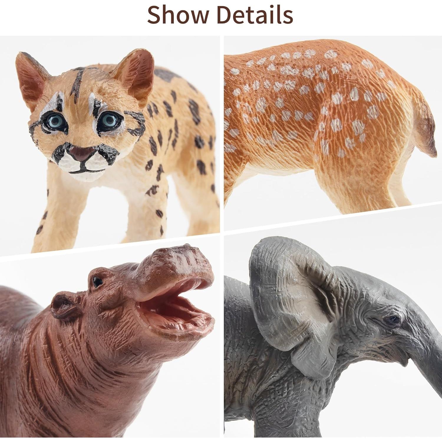 Figuras de Animales del Bosque Toymany - 12 Piezas Realistas