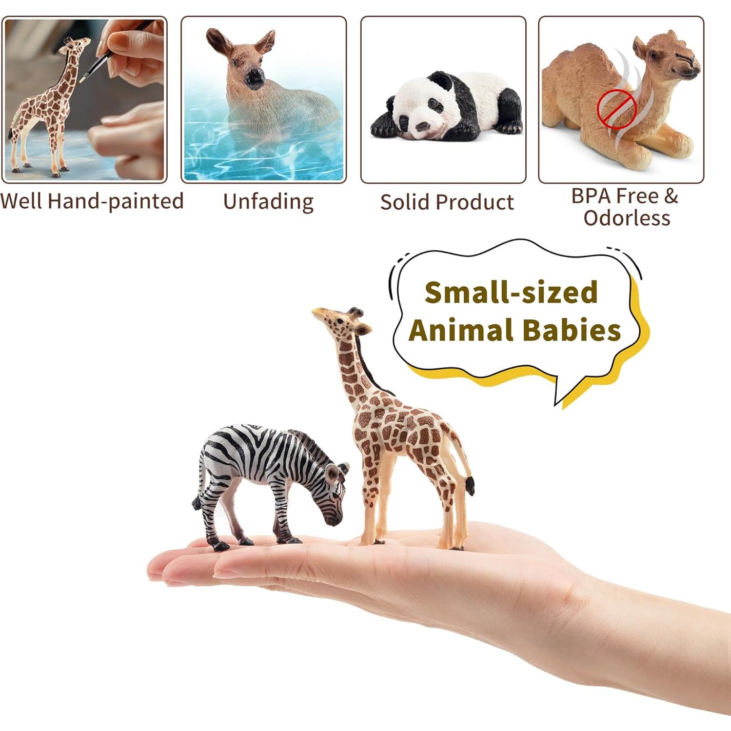 Figuras de Animales del Bosque Toymany - 12 Piezas Realistas