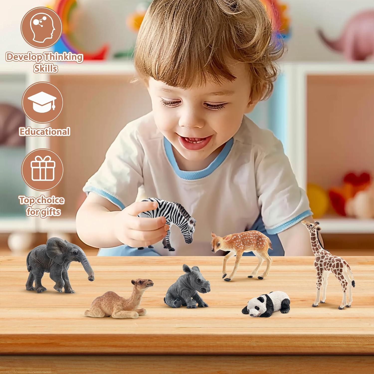 Figuras de Animales del Bosque Toymany - 12 Piezas Realistas