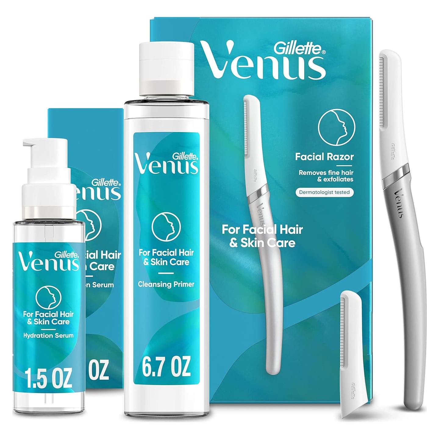 Kit de Afeitado Facial Gillette Venus con Dermaplaning y Cuchillas