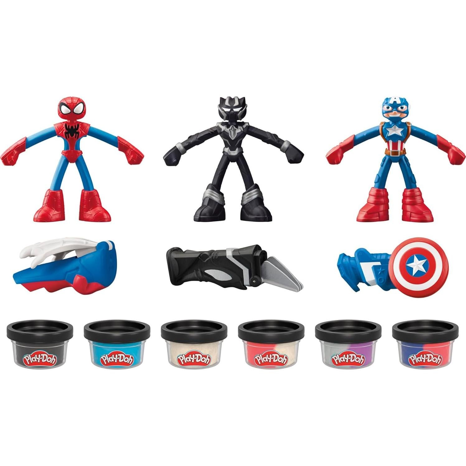 Set de Aventura de Héroes Marvel Play-Doh con 3 Figuras