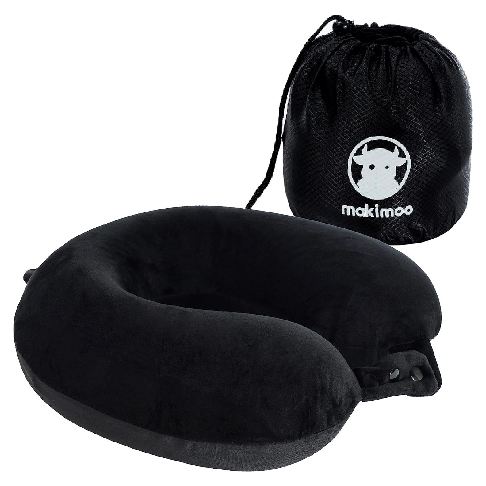 Almohada de Cuello de Viaje Makimoo Espuma de Memoria Ajustable
