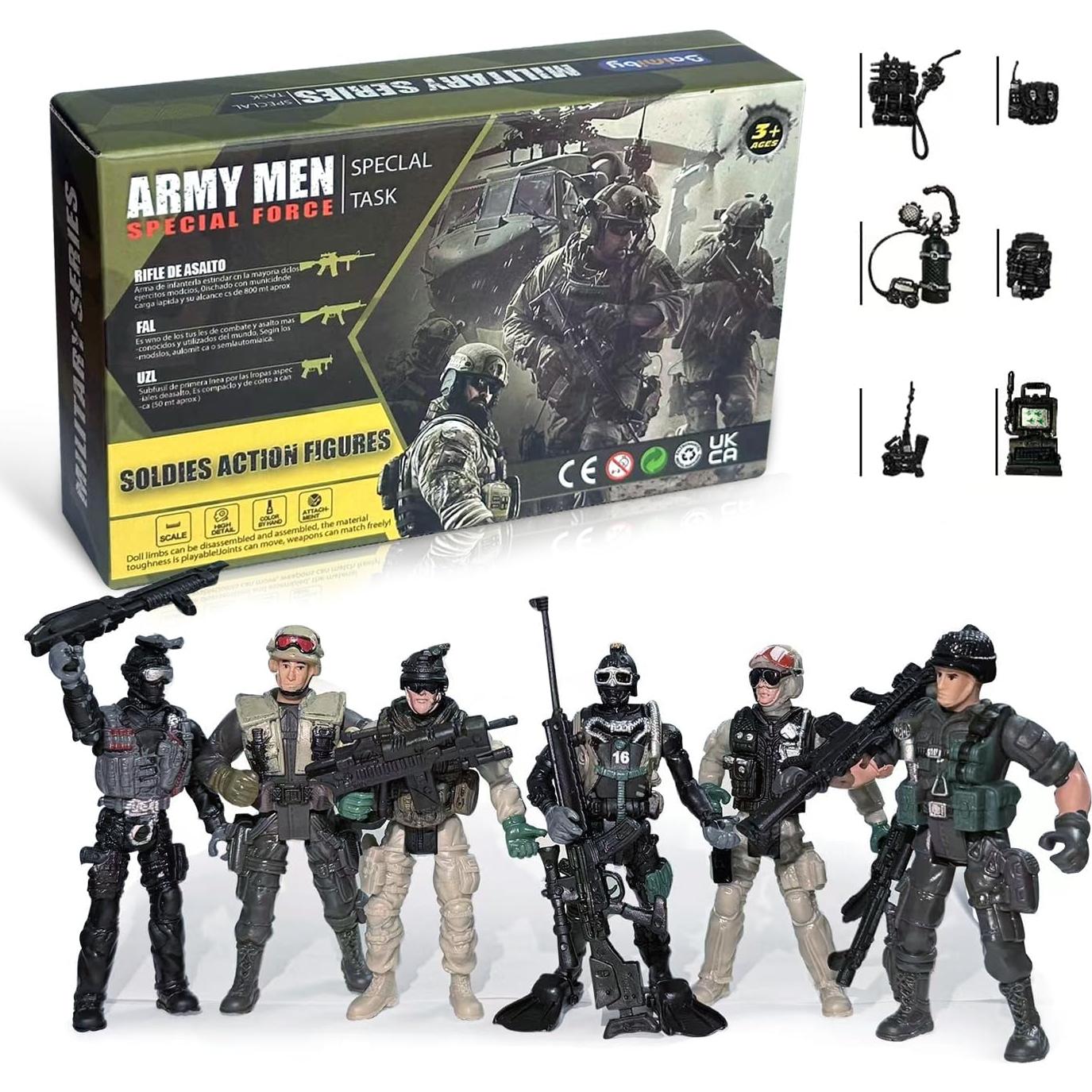 Juego de Soldados del Ejército Baimiby 6 Piezas 209g