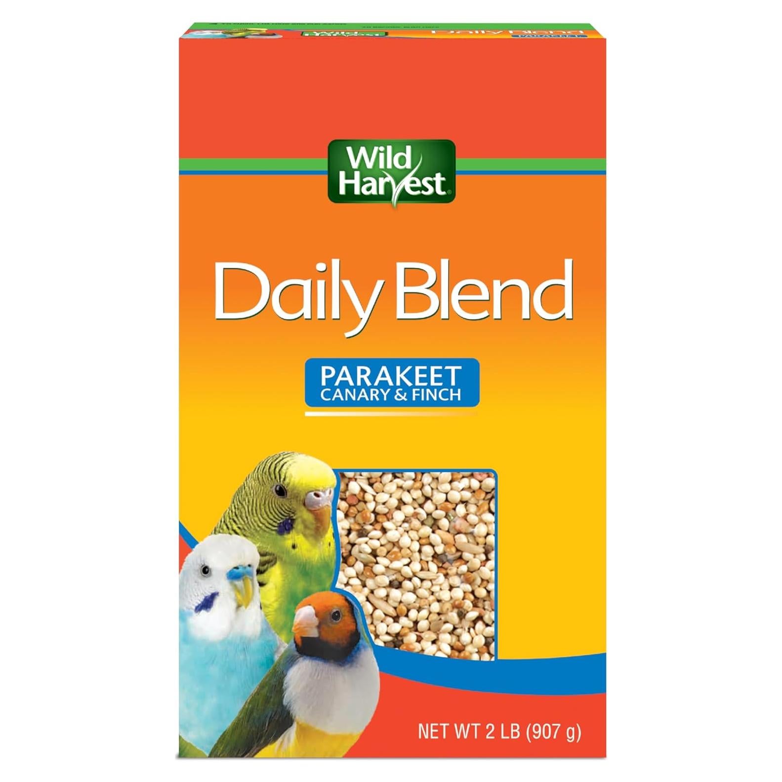 Wild Harvest Daily Blend for Parakeet, Canary, Finch & Small Birds, 2 Pounds
