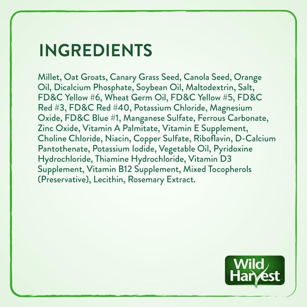 Wild Harvest Daily Blend for Parakeet, Canary, Finch & Small Birds, 2 Pounds