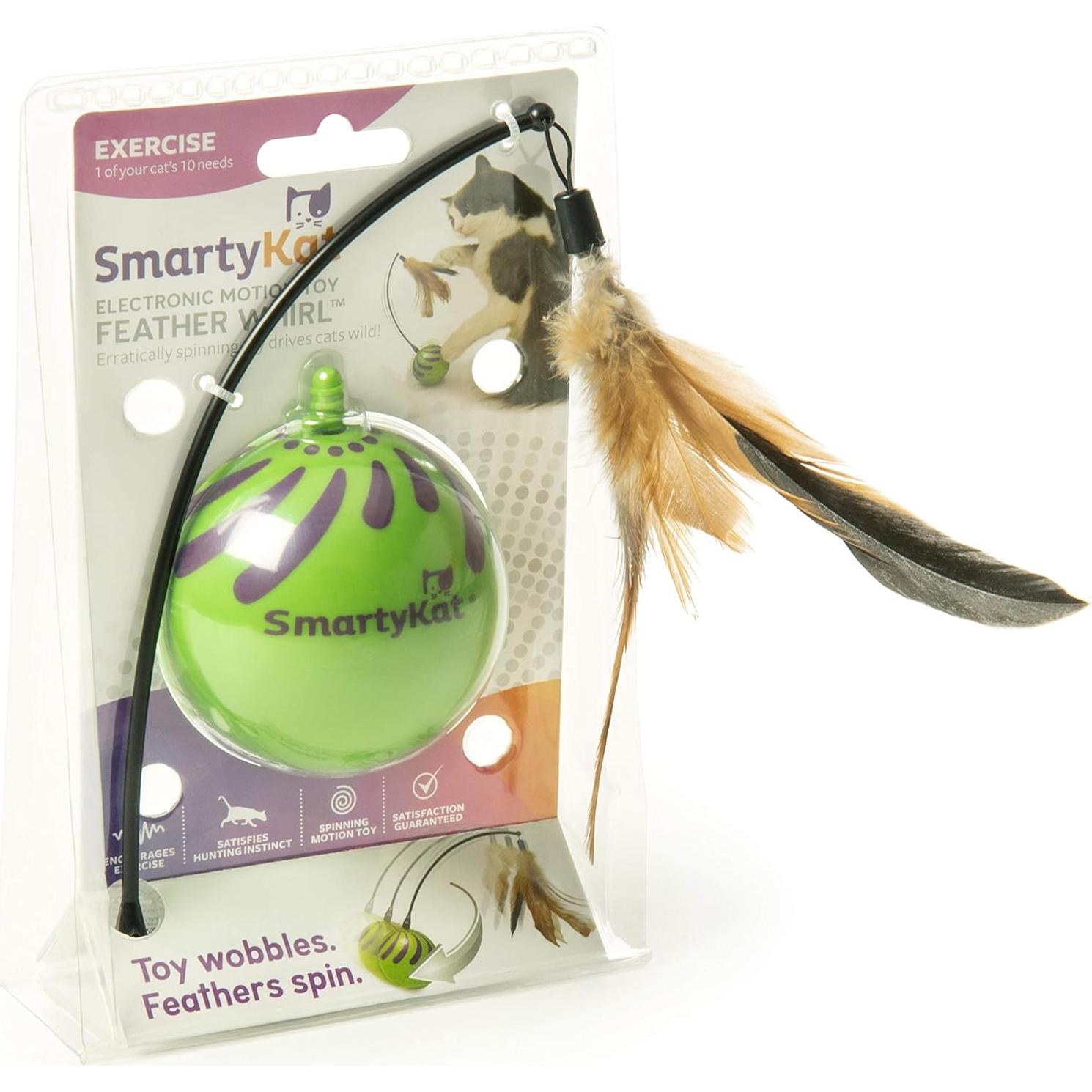 Juguete Electrónico para Gatos SmartyKat Feather Whirl - Juego de 2