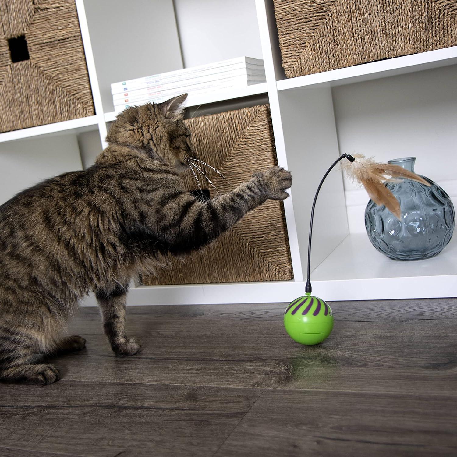 Juguete Electrónico para Gatos SmartyKat Feather Whirl - Juego de 2