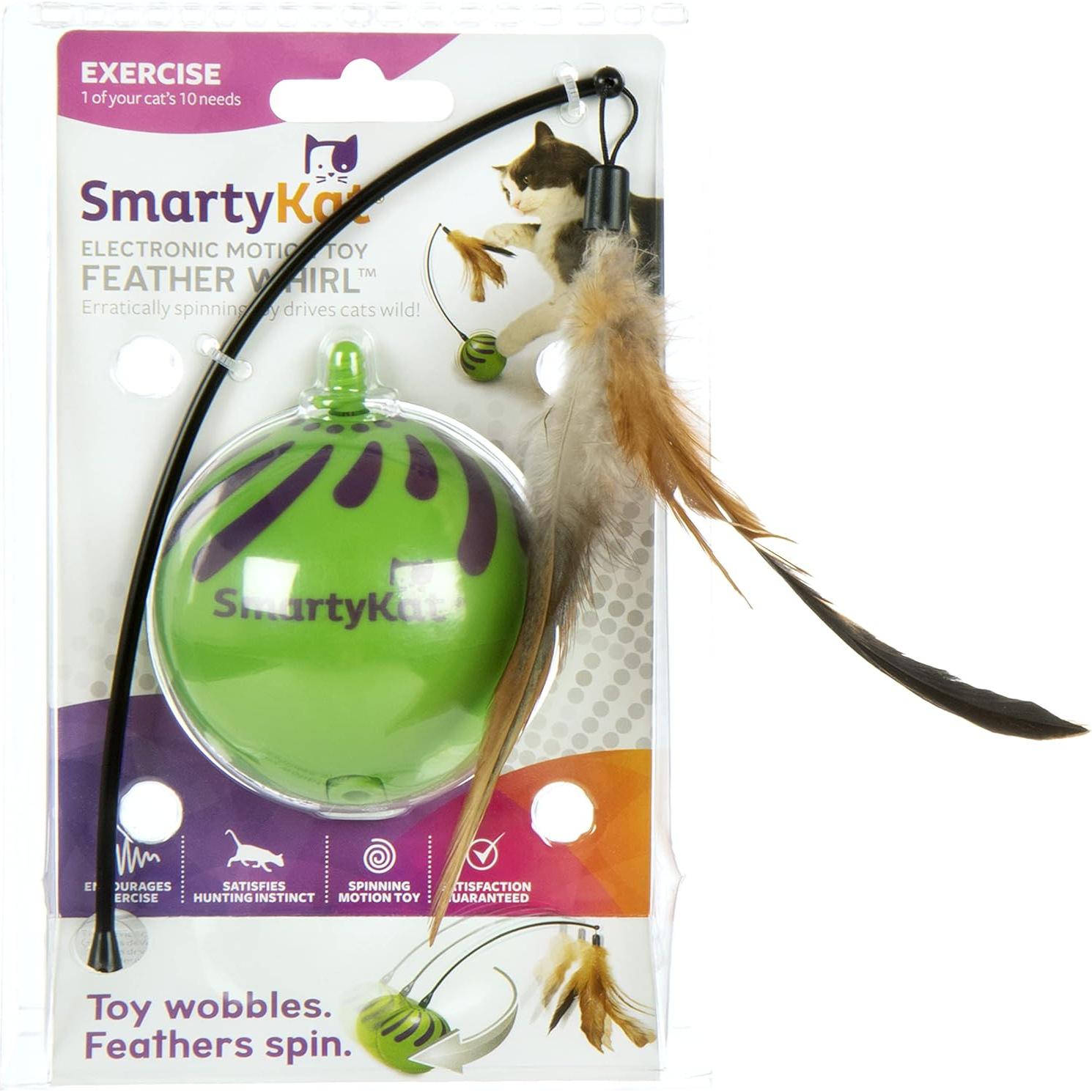 Juguete Electrónico para Gatos SmartyKat Feather Whirl - Juego de 2