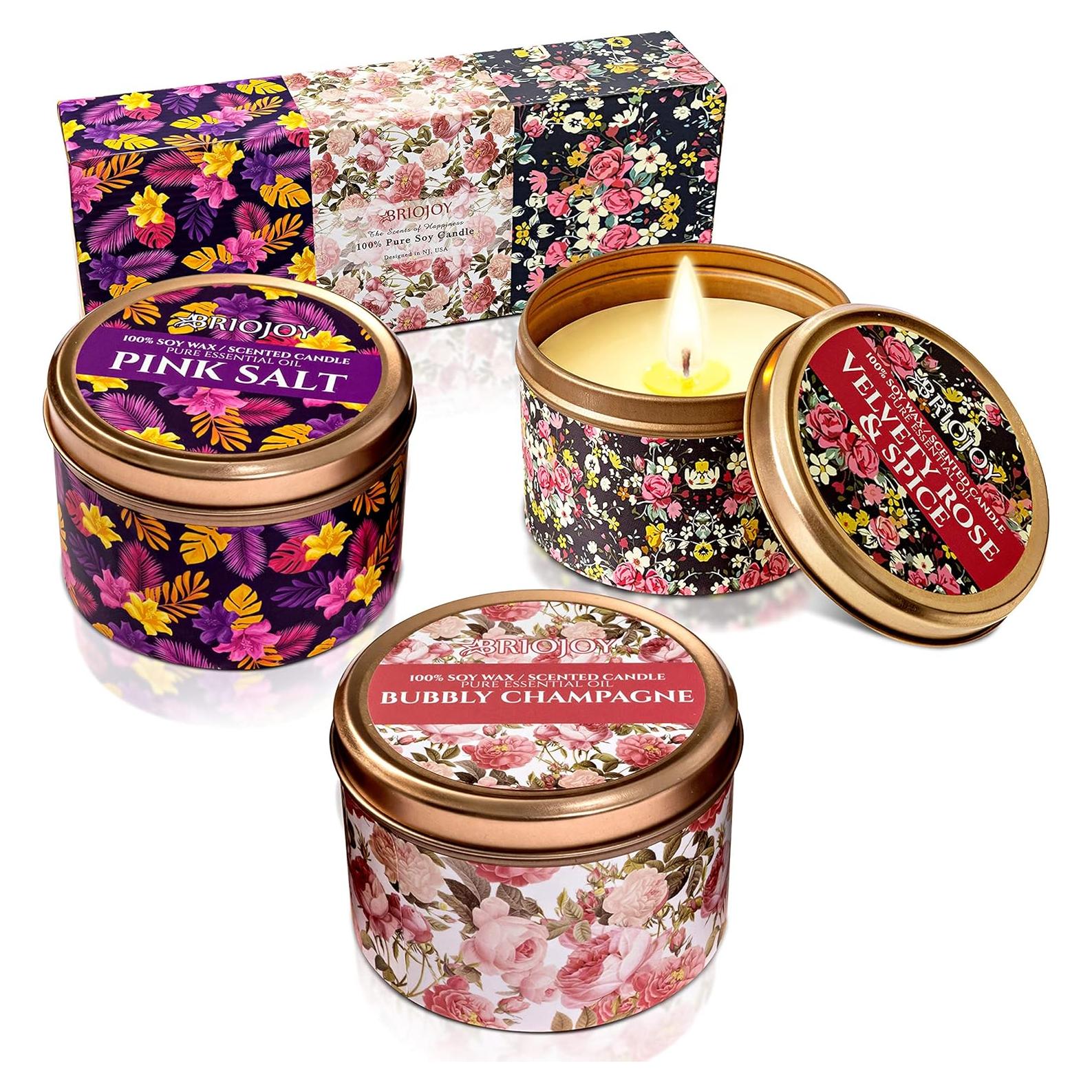 Candle Gifts for Women - Unique Mothers Day, Valentines Day, Birthday Gift for Her Mom Wife Sister Girlfriend Daughter - Friendship Gift for Best Friend Bestie Coworker - Natural Soy Candle