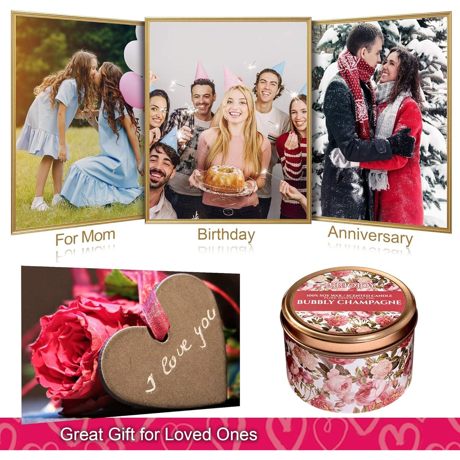 Candle Gifts for Women - Unique Mothers Day, Valentines Day, Birthday Gift for Her Mom Wife Sister Girlfriend Daughter - Friendship Gift for Best Friend Bestie Coworker - Natural Soy Candle