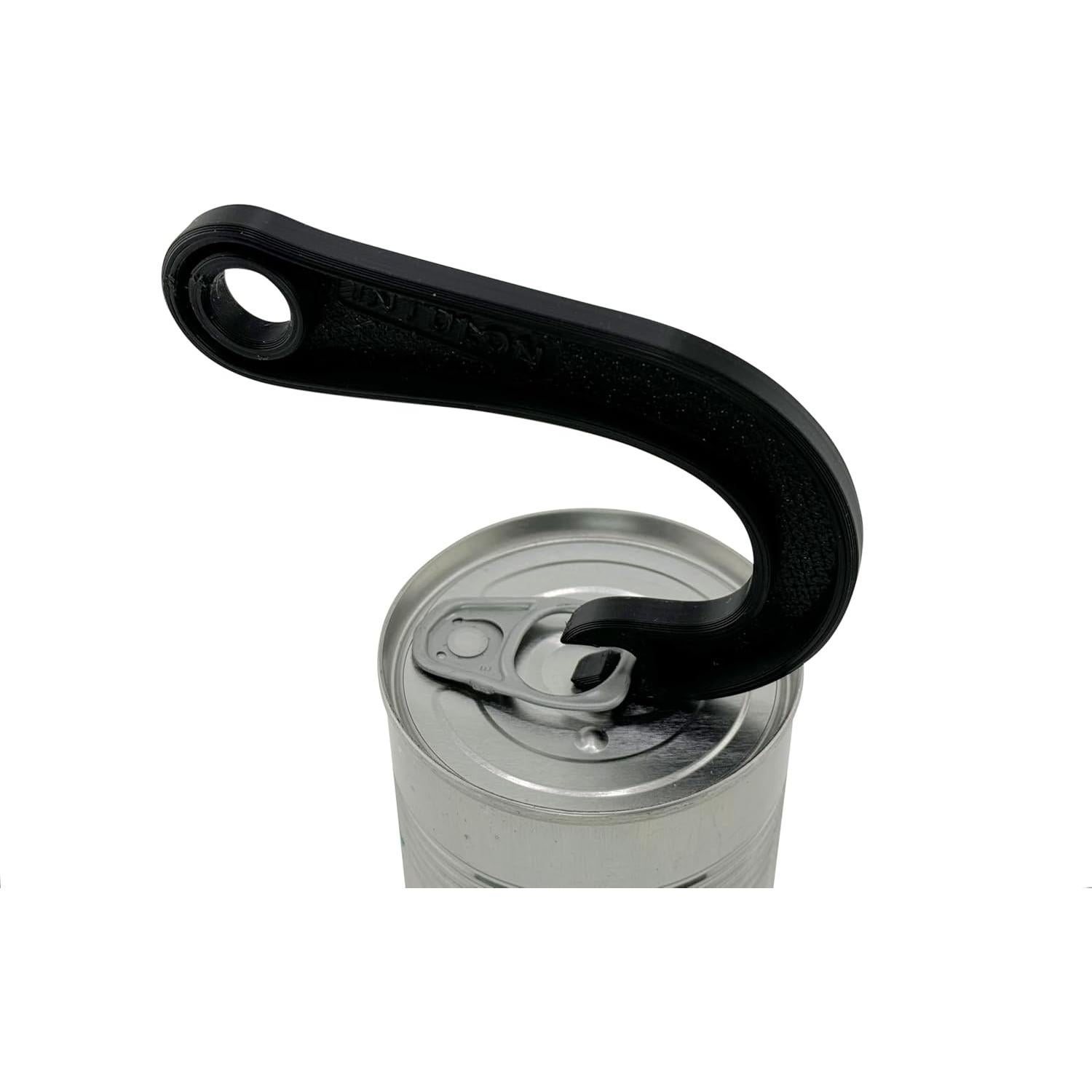 Hook Can Tab Opener by Intulon | Manual Ring Puller for Easy Access to Soup, Beans, and Pet Food Cans | Simple Hook, Leverage, and Pull Design (2 Pack Black)