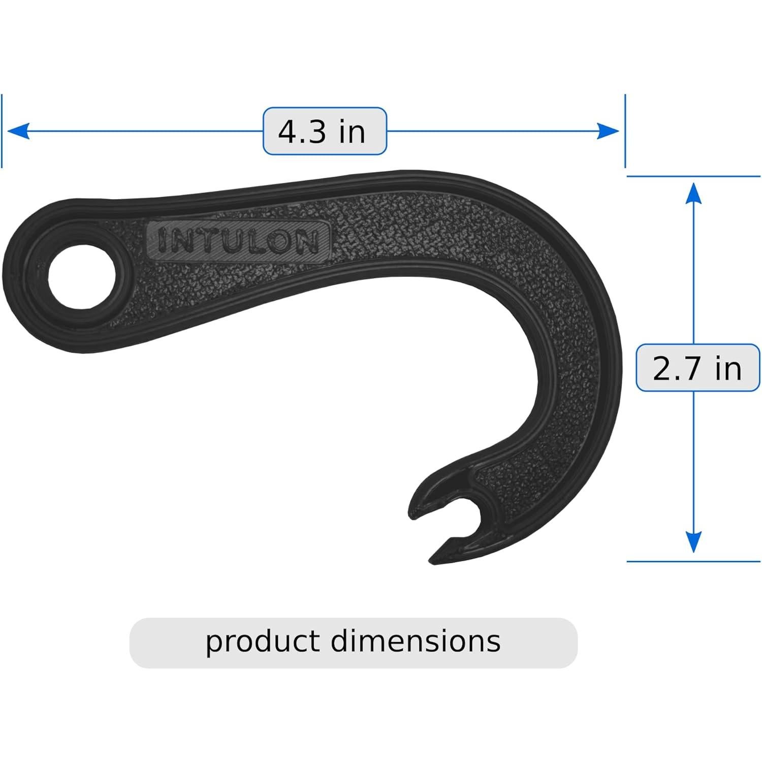 Hook Can Tab Opener by Intulon | Manual Ring Puller for Easy Access to Soup, Beans, and Pet Food Cans | Simple Hook, Leverage, and Pull Design (2 Pack Black)