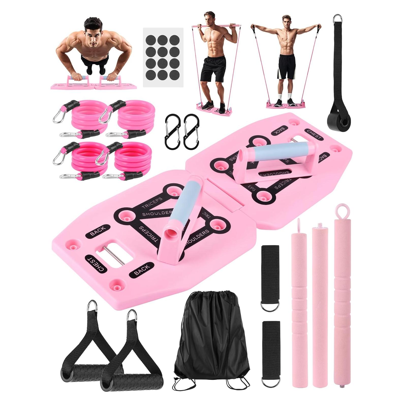 Equipo de Ejercicio LAKXSF - Tabla de Flexiones y Bandas 9 en 1