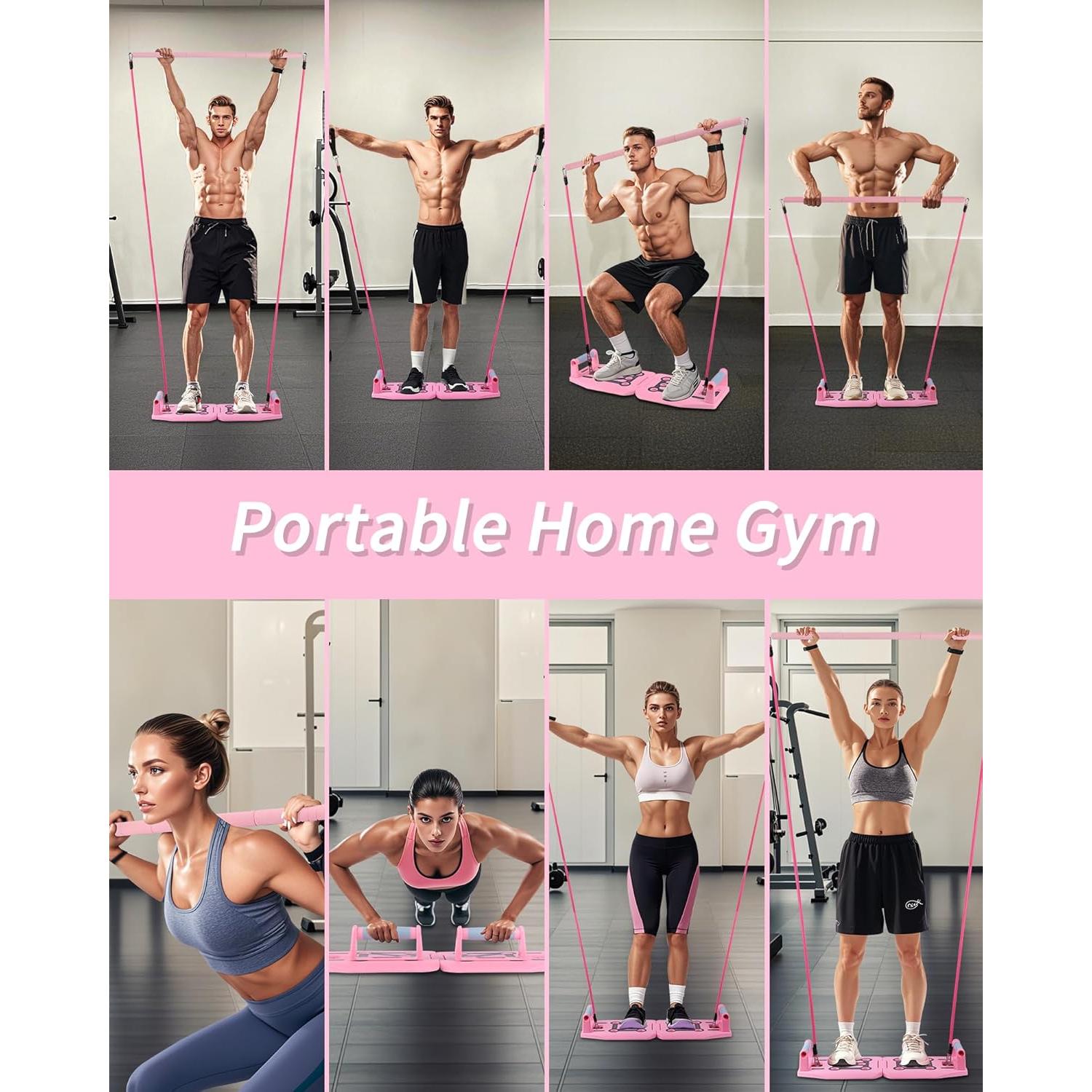 Equipo de Ejercicio LAKXSF - Tabla de Flexiones y Bandas 9 en 1