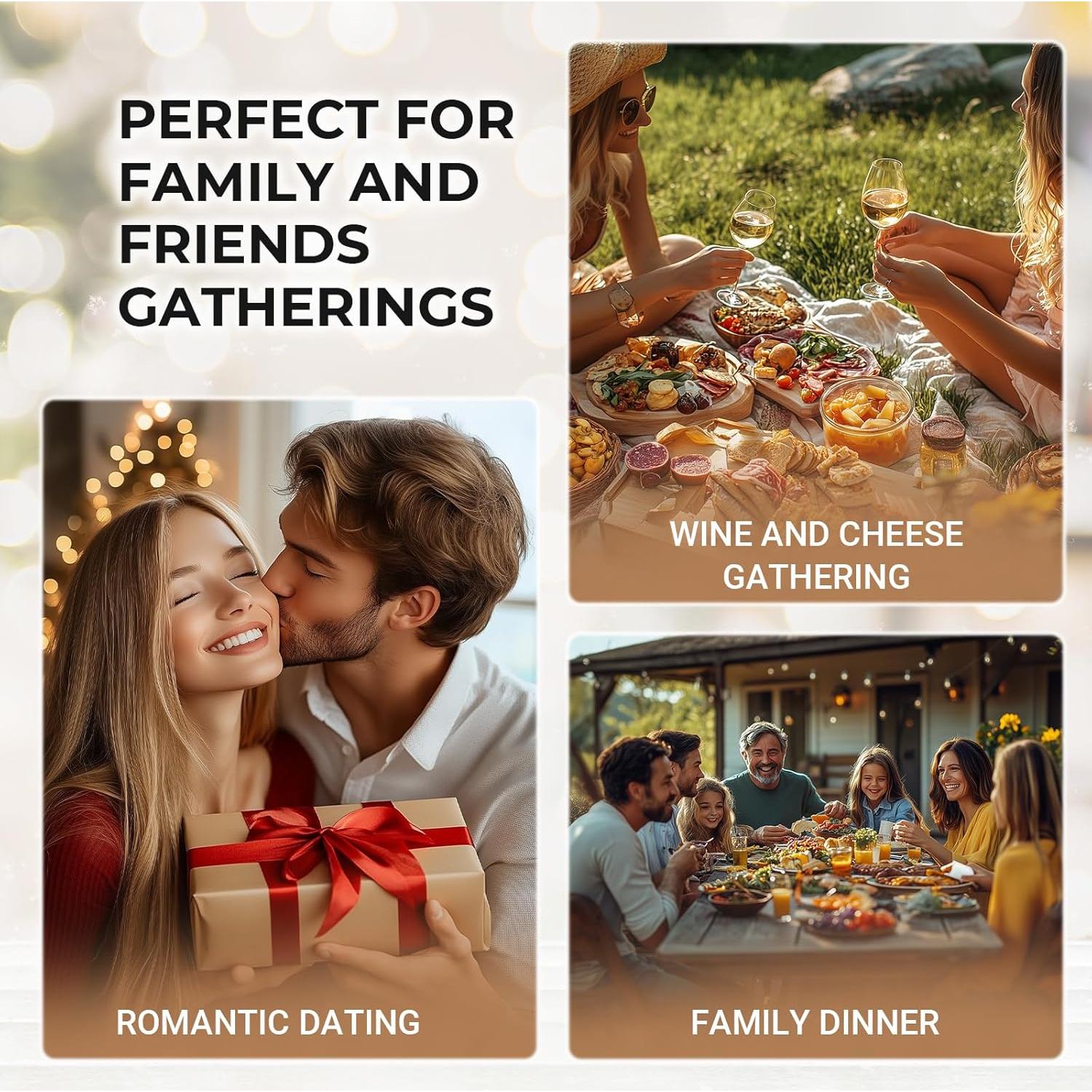 Tabla de Charcutería Combler de Bambú con Tapa y 5 Compartimentos