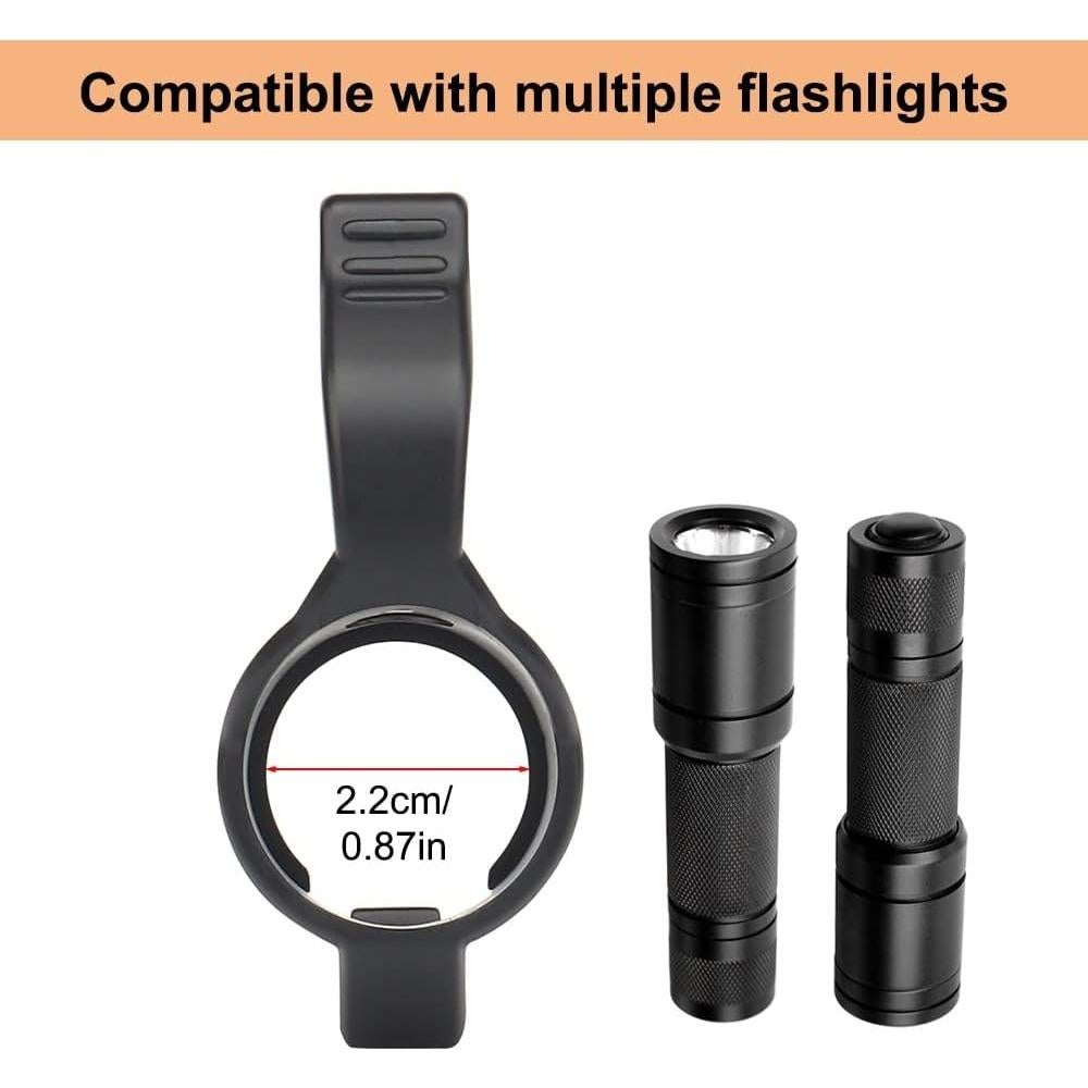 Anillo de Linterna Táctica MiOYOOW Soporte Portátil Negro