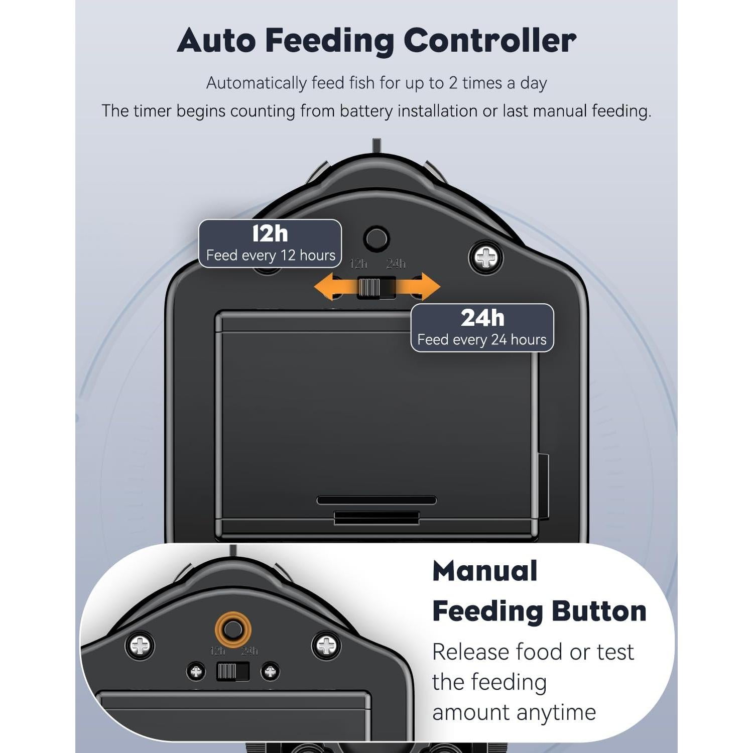 Dispensador Automático de Comida para Peces Pawfly 60 ml