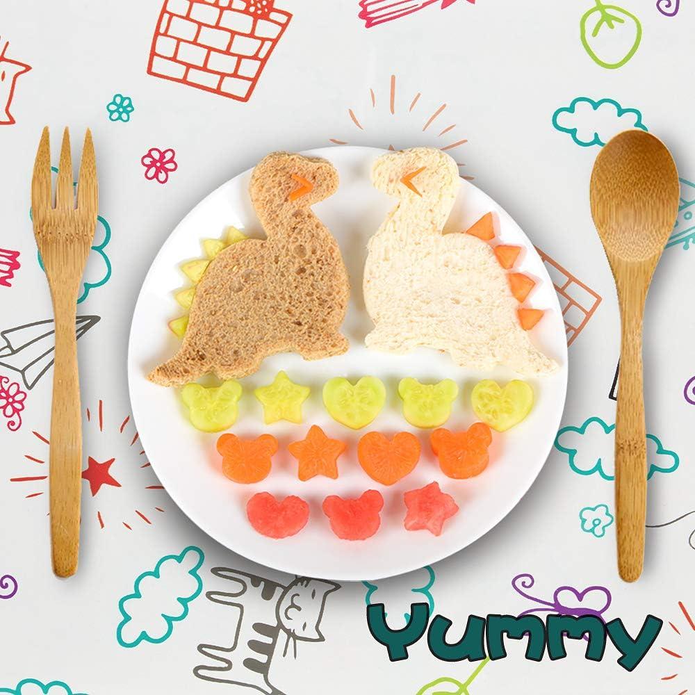 Juego de Cortadores de Sándwich Hhyn 12 Pcs Mickey Dinosaurio