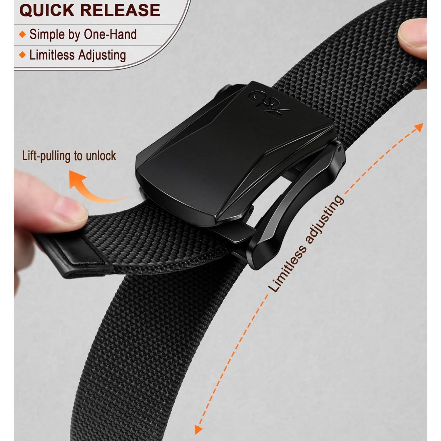 Cinturón KEMISANT Táctico Militar Elástico 3,81 cm Ajustable