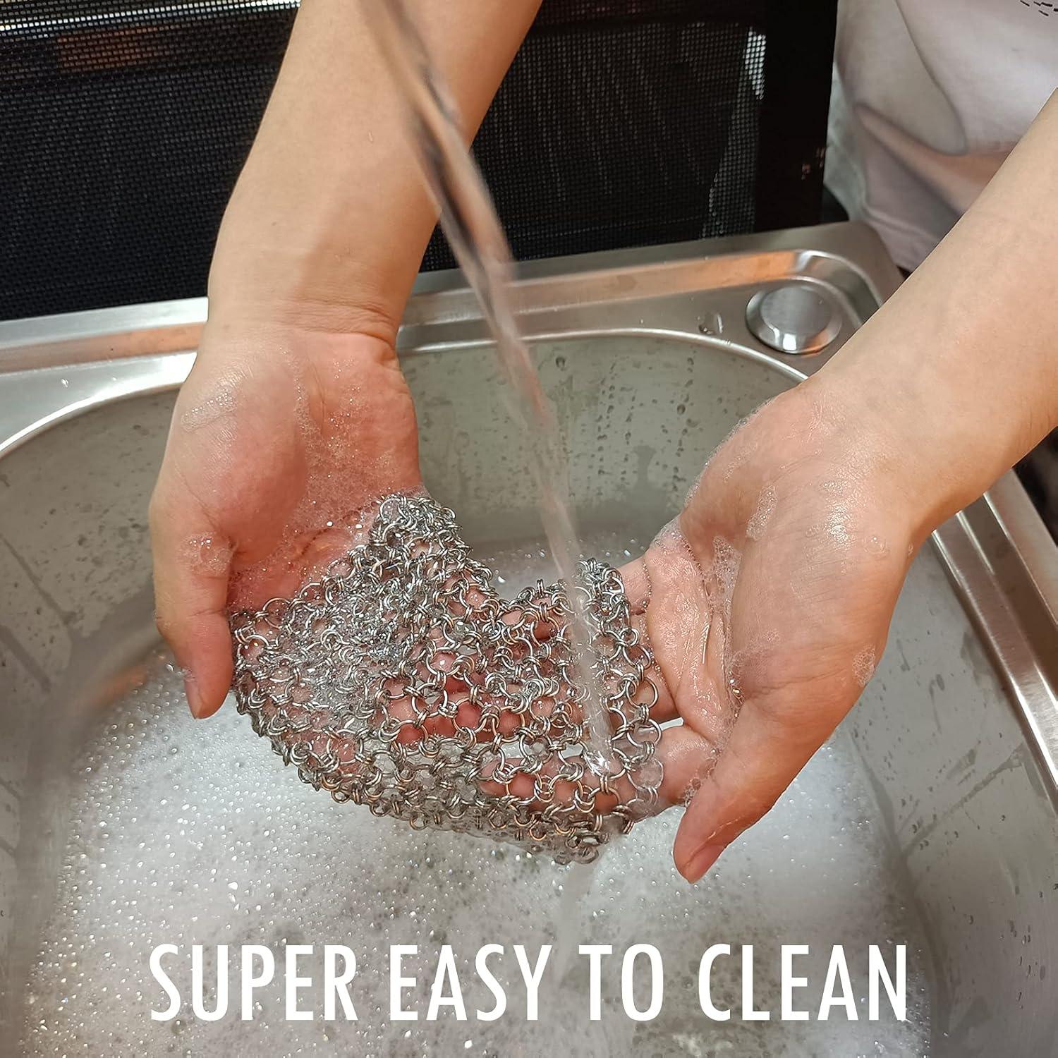 Estropajos de Cadena de Acero Inoxidable Herda - 2 Piezas 10.16 cm