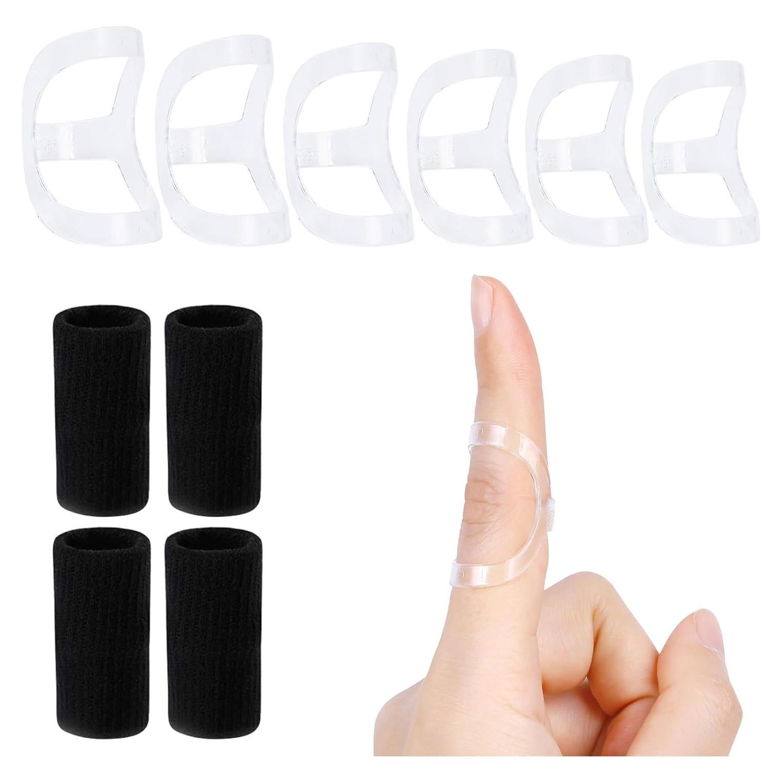 Kit de Férulas y Mangas Transparentes para Dedos RONJEA - 10 Piezas