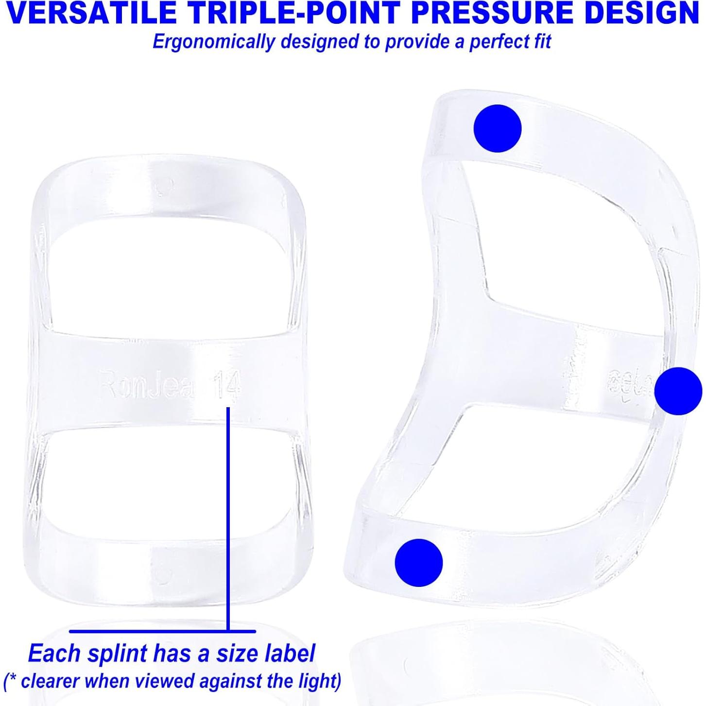Kit de Férulas y Mangas Transparentes para Dedos RONJEA - 10 Piezas