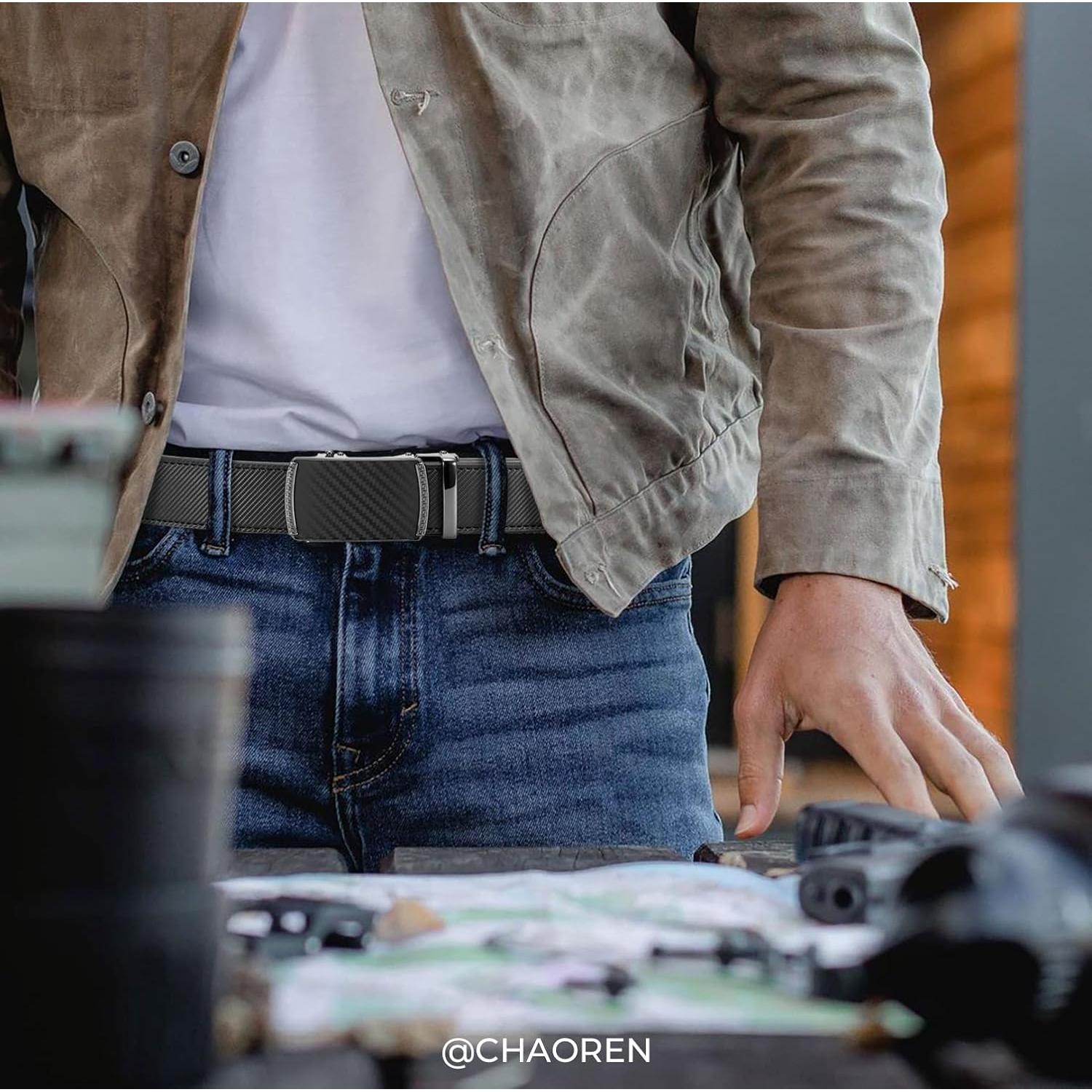 Cinturón CHAOREN de Cuero para Hombre - Ajuste 91 a 107 cm