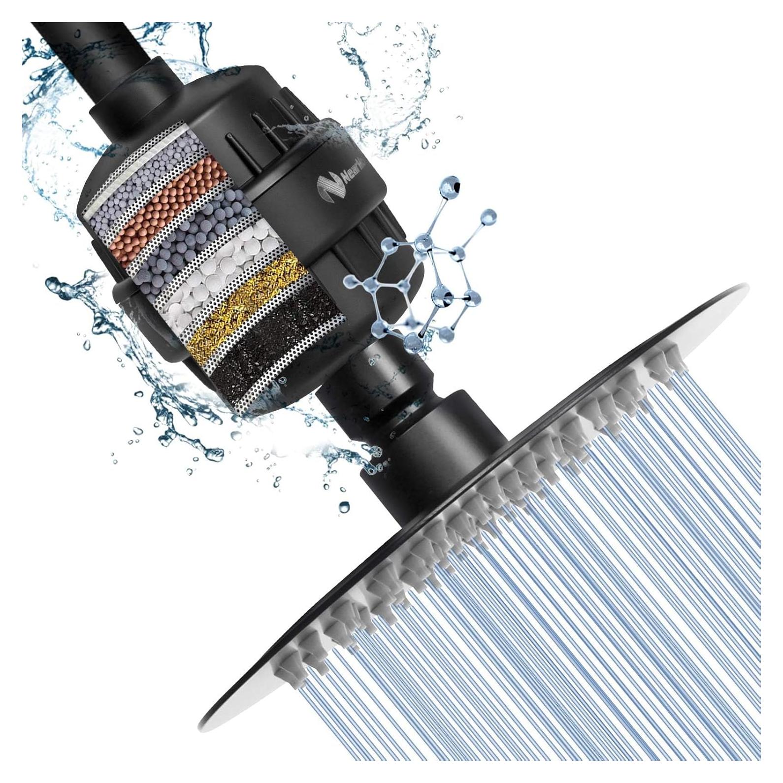 Cabezal de Ducha Filtrante NearMoon 15.24 cm Acero Inoxidable