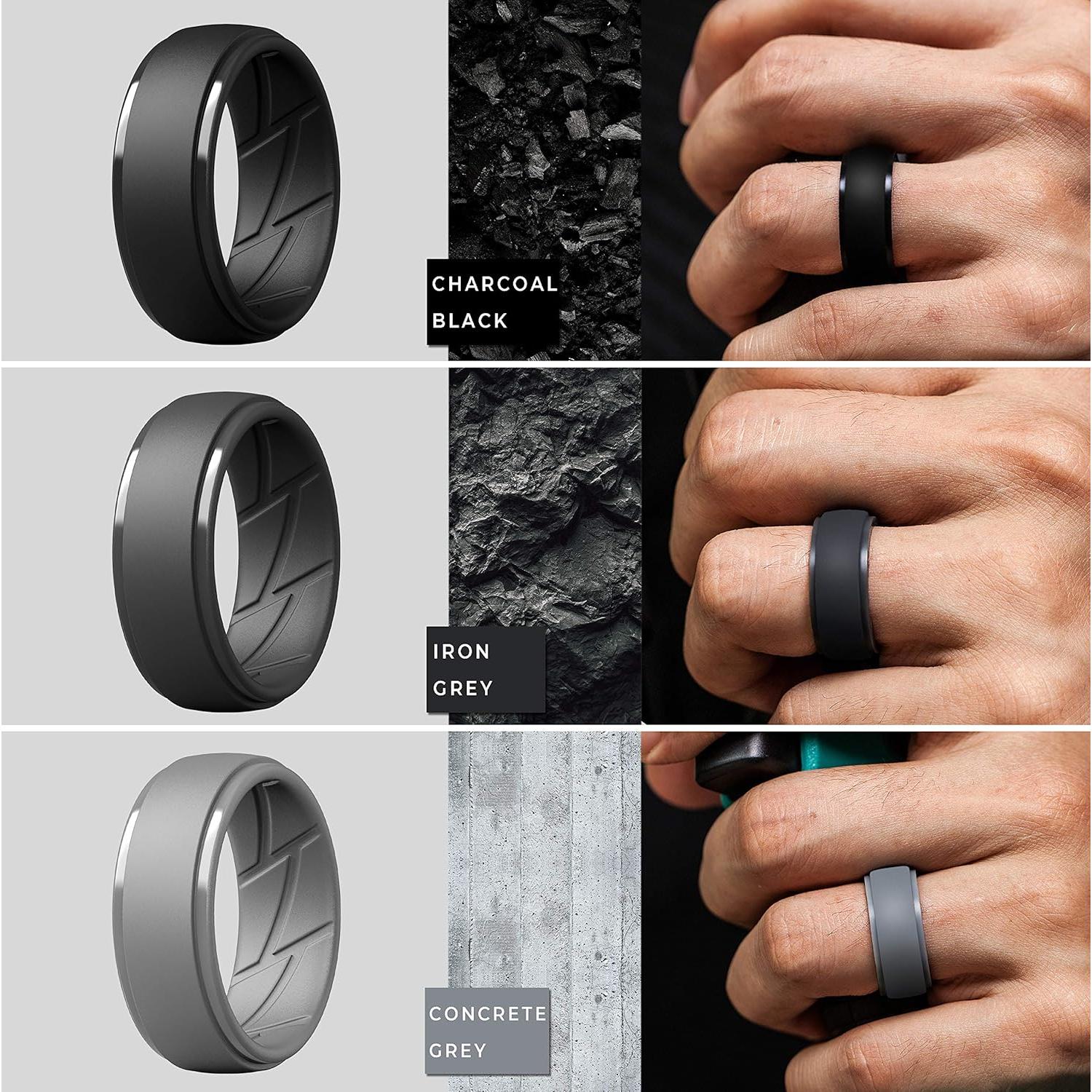 Anillos de Silicona ThunderFit 10mm Transpirables Paquete 1-7